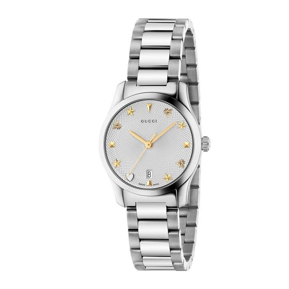 Gucci Gray Stainless Steel Dress Watch Gucci