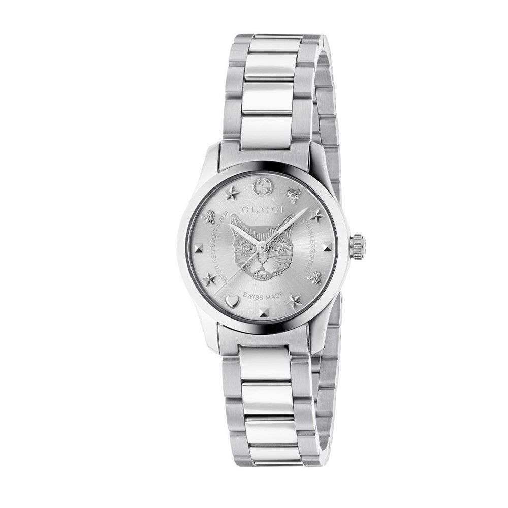 Gucci Gray Stainless Steel Dress Watch Gucci