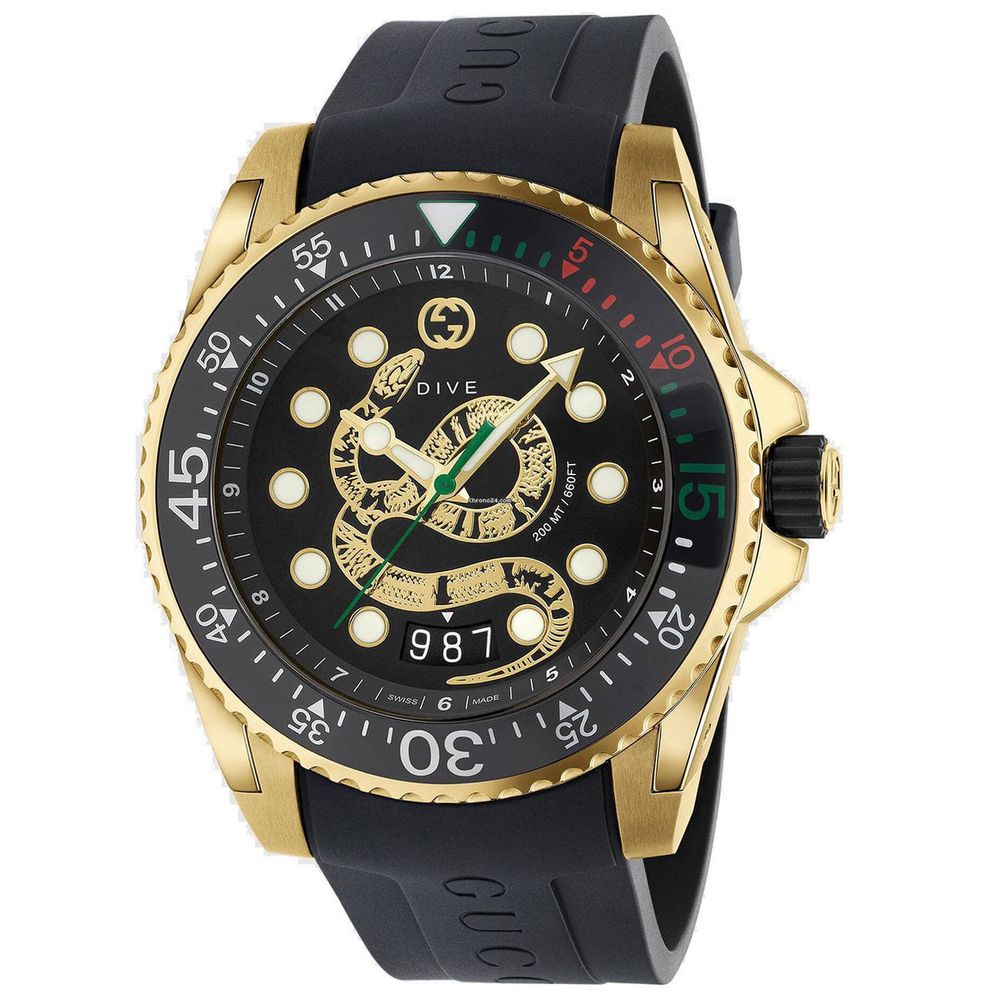 Gucci Black Rubber Sport Watch Gucci