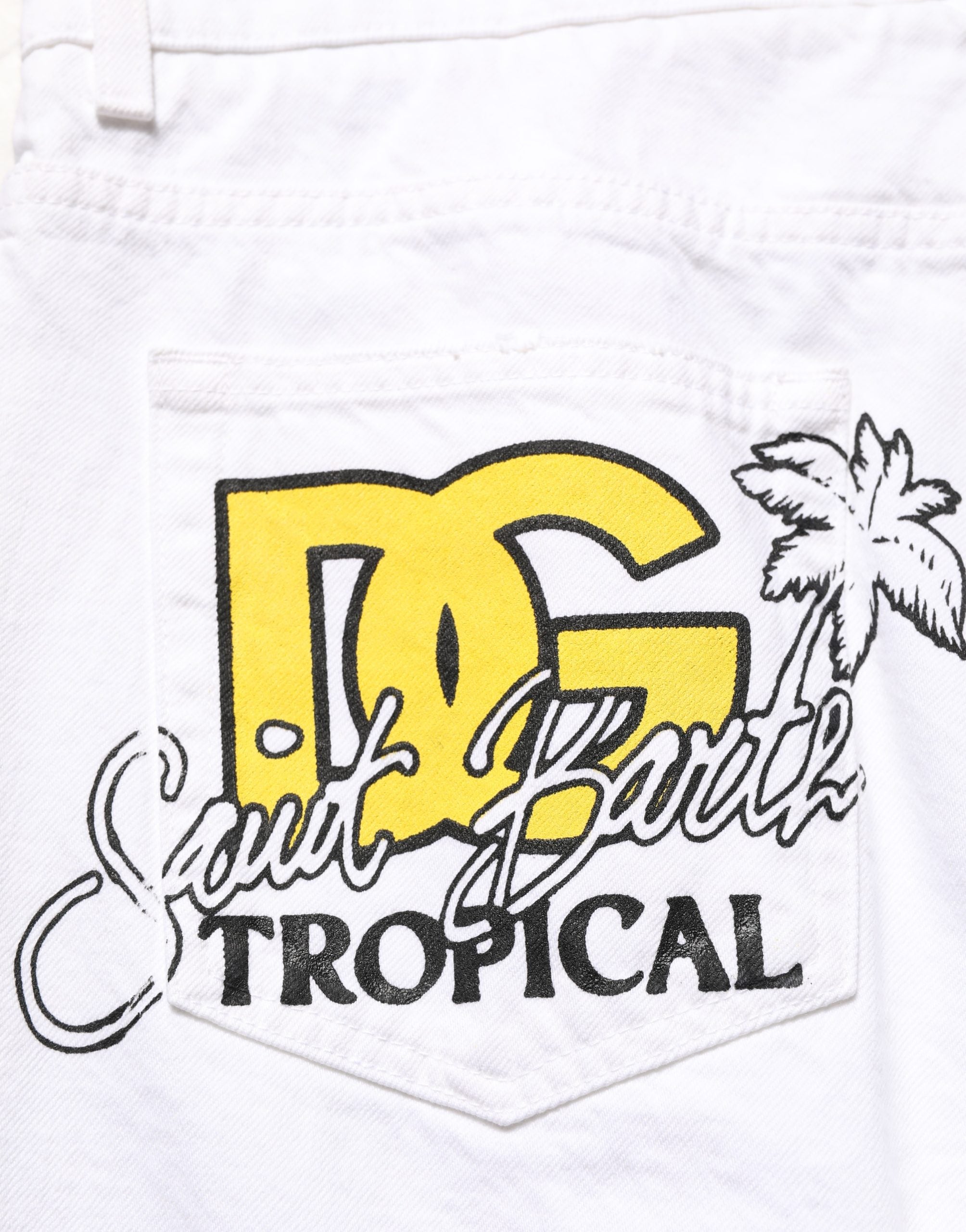 Dolce & Gabbana White Cotton Ripped Slim Fit Men Denim Jeans Dolce & Gabbana