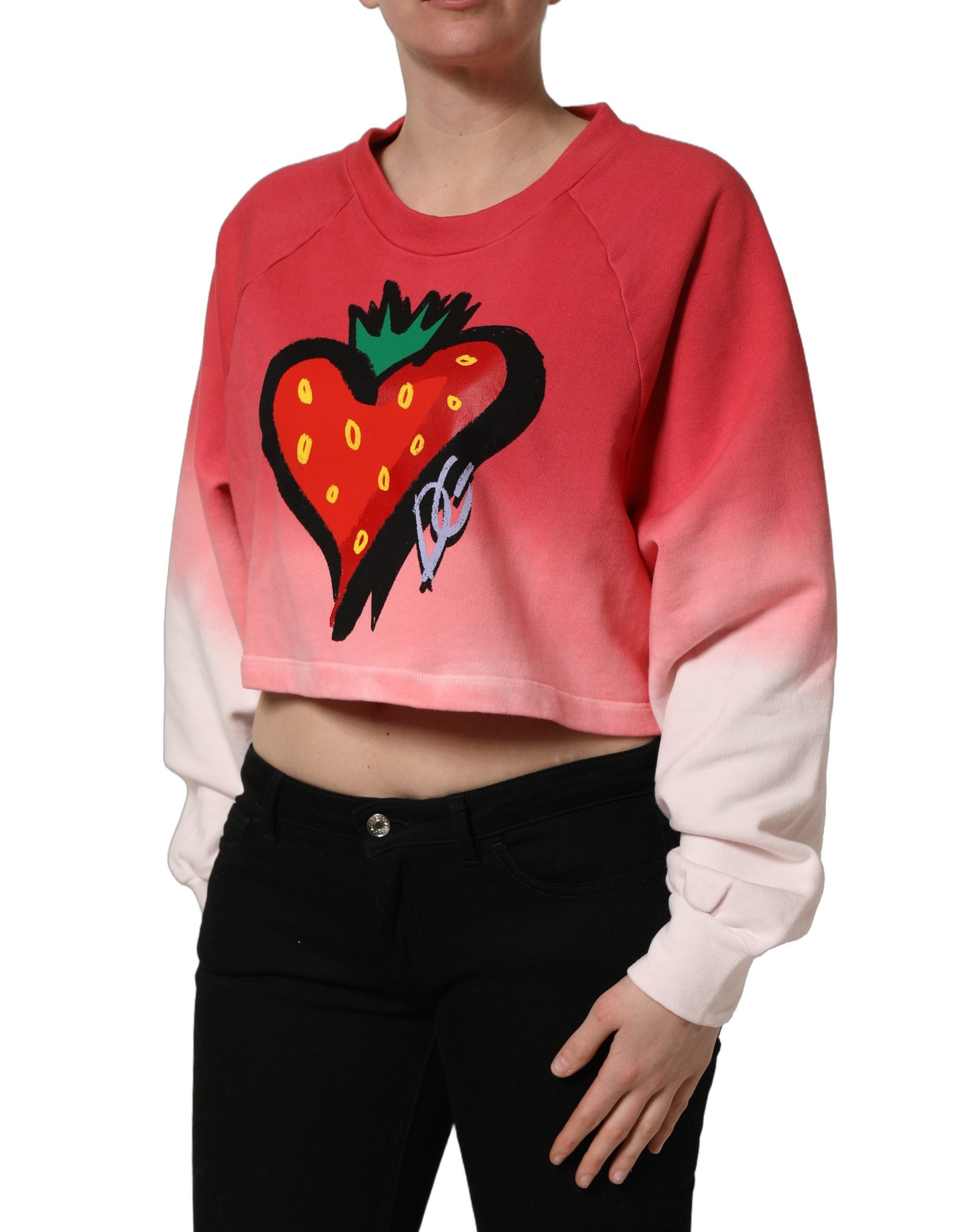 Dolce & Gabbana Multicolor StrawberryPrint Sweatshirt Sweater Dolce & Gabbana