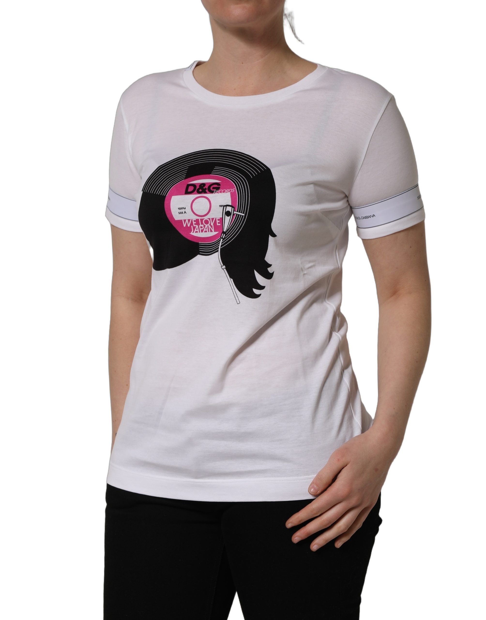 Dolce & Gabbana White D&G WE LOVE JAPAN Print Cotton T-shirt Dolce & Gabbana