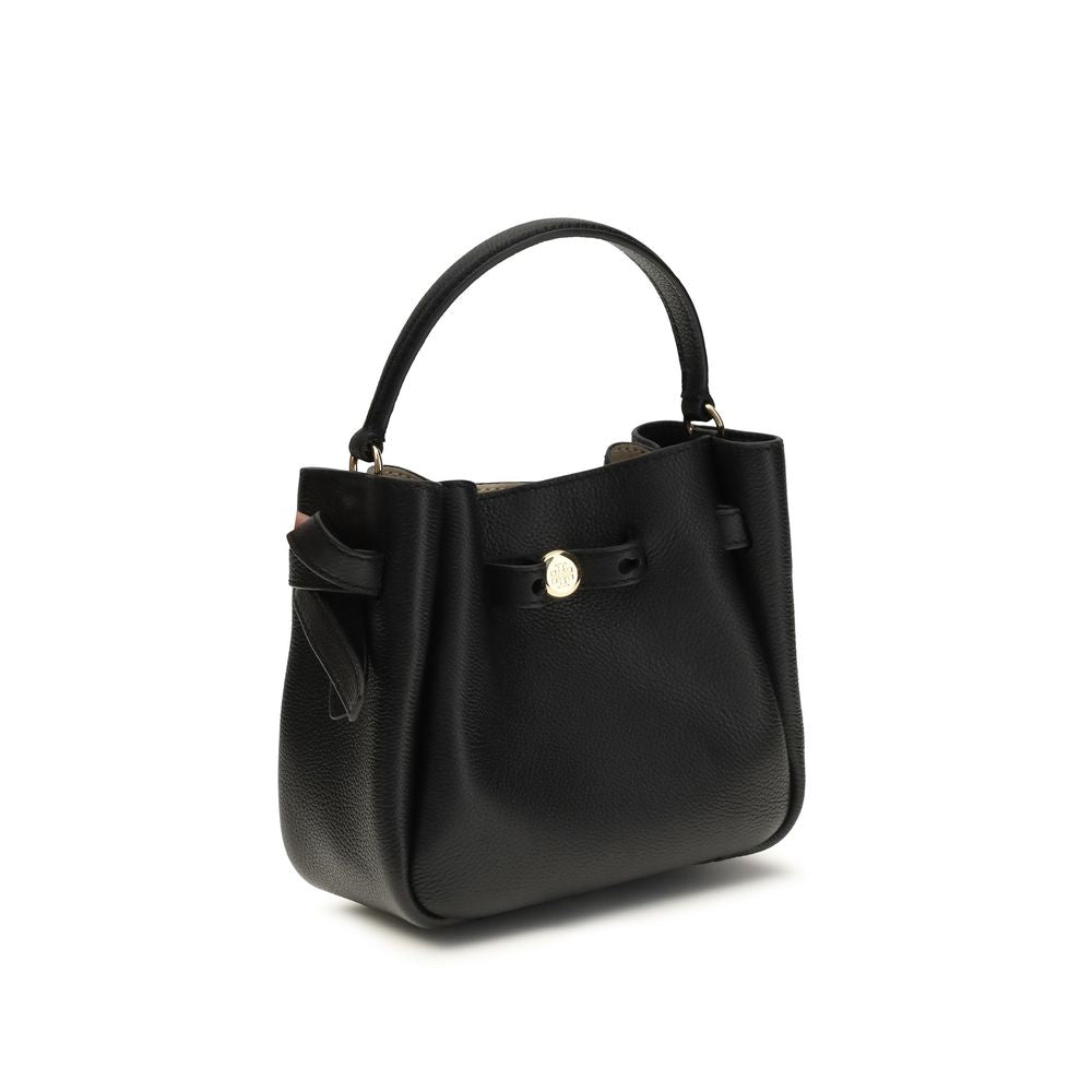 Tory Burch Black Calf Leather Bos Taurus Backet Bag Tory Burch
