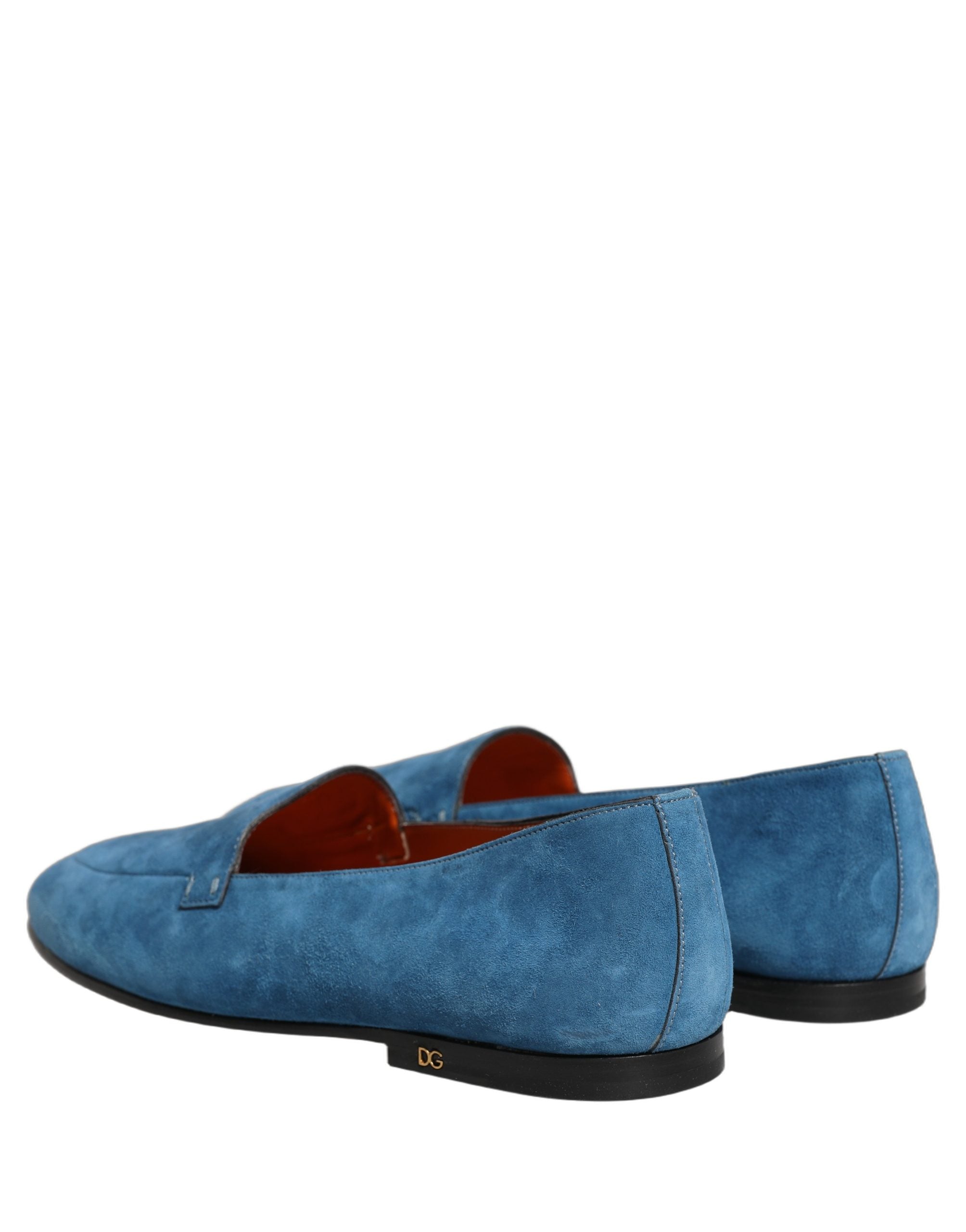 Dolce & Gabbana Blue Velvet Slip On Men Flats Loafers Shoes Dolce & Gabbana