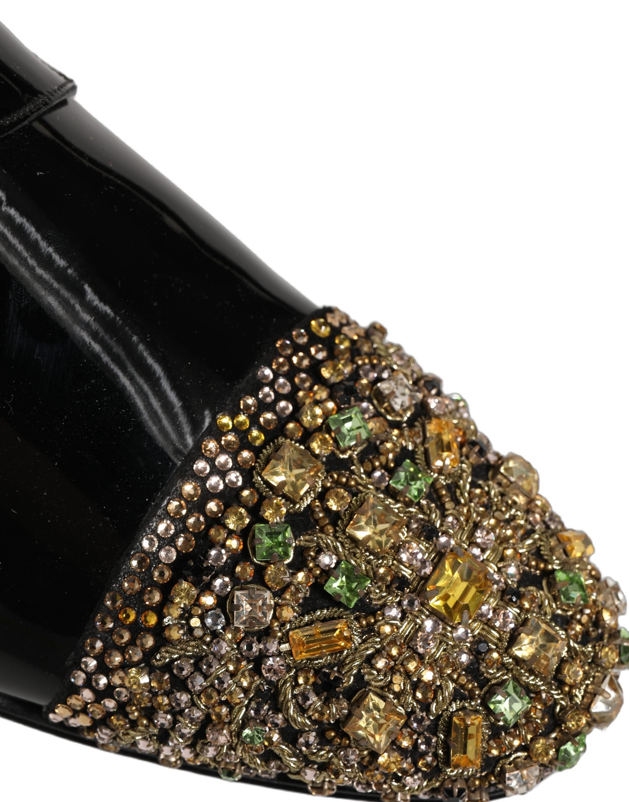 Dolce & Gabbana Black Embellished Men Derby Dress Formal Shoes Dolce & Gabbana