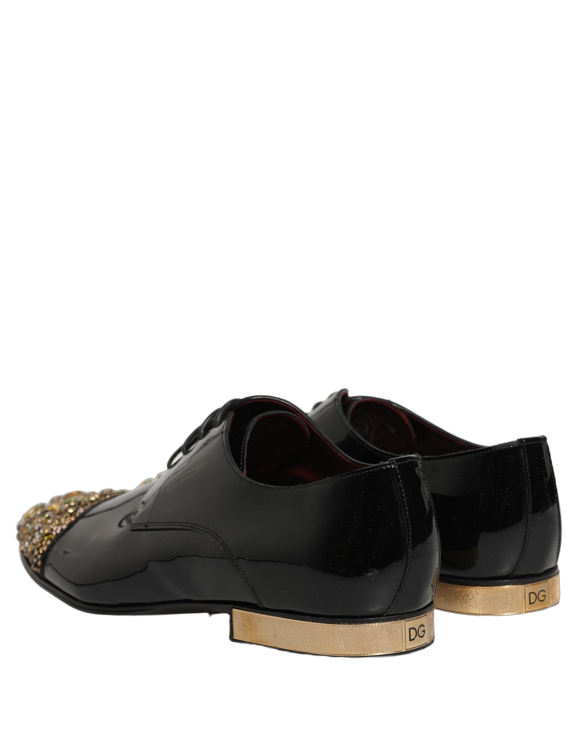 Dolce & Gabbana Black Embellished Men Derby Dress Formal Shoes Dolce & Gabbana