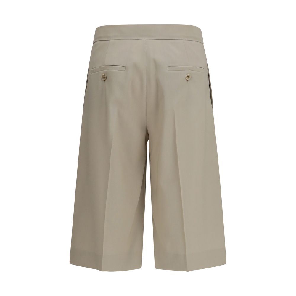 Max Mara Beige Wool Oves Aries Bermuda Shorts Max Mara