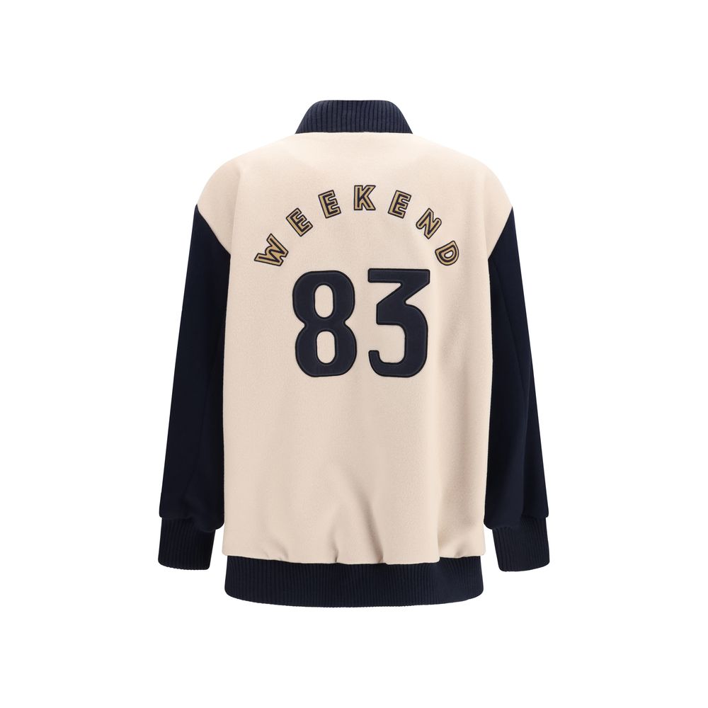 Max Mara Blue Wool Oves Aries Bomber Max Mara