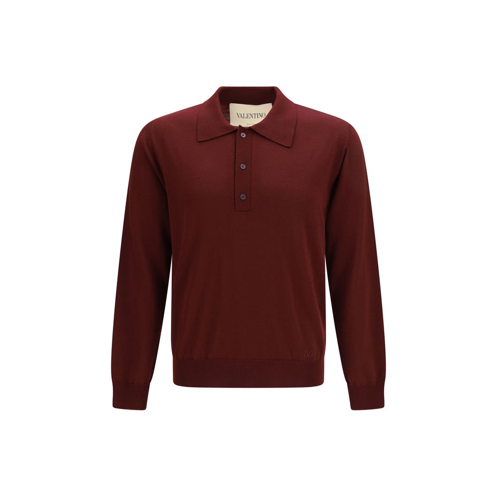 Valentino Bordeaux Wool Oves Aries Polo Shirt Valentino
