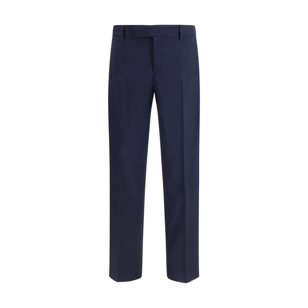 Fendi Blue Wool Oves Aries Dress Pants Fendi