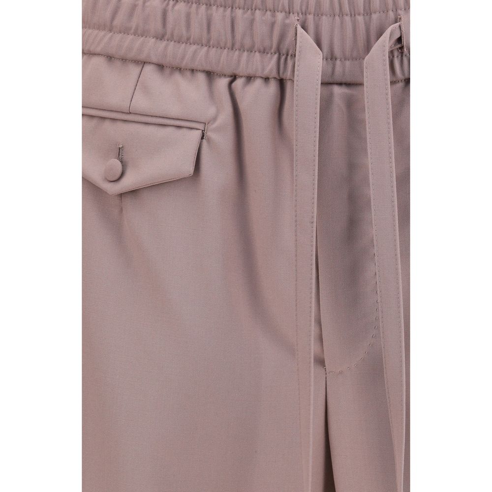 Dolce & Gabbana Brown Wool Oves Aries Joggers (Workout Pants) Dolce & Gabbana