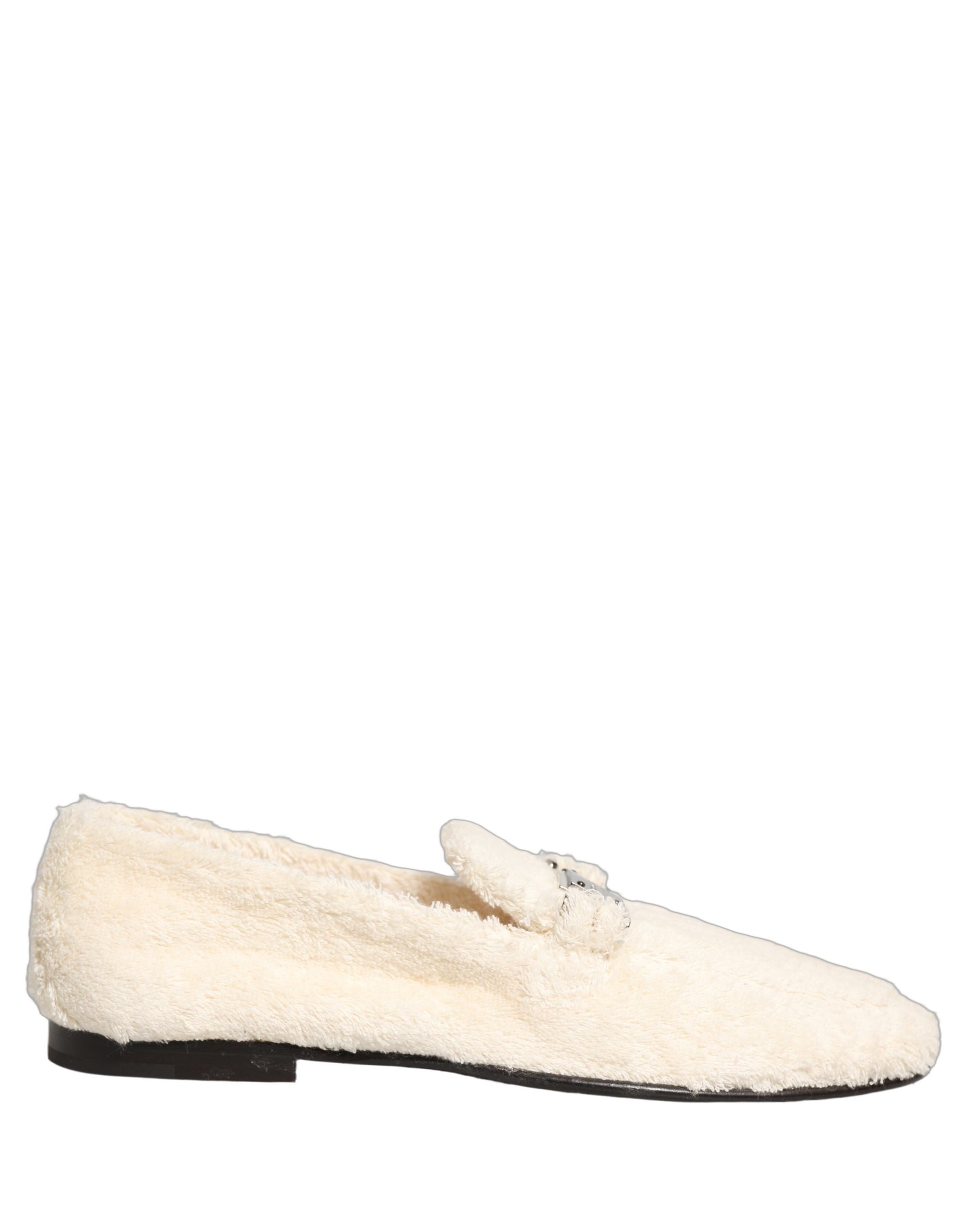 Dolce & Gabbana White Fur Shearling Men Dress Loafers Shoes Dolce & Gabbana