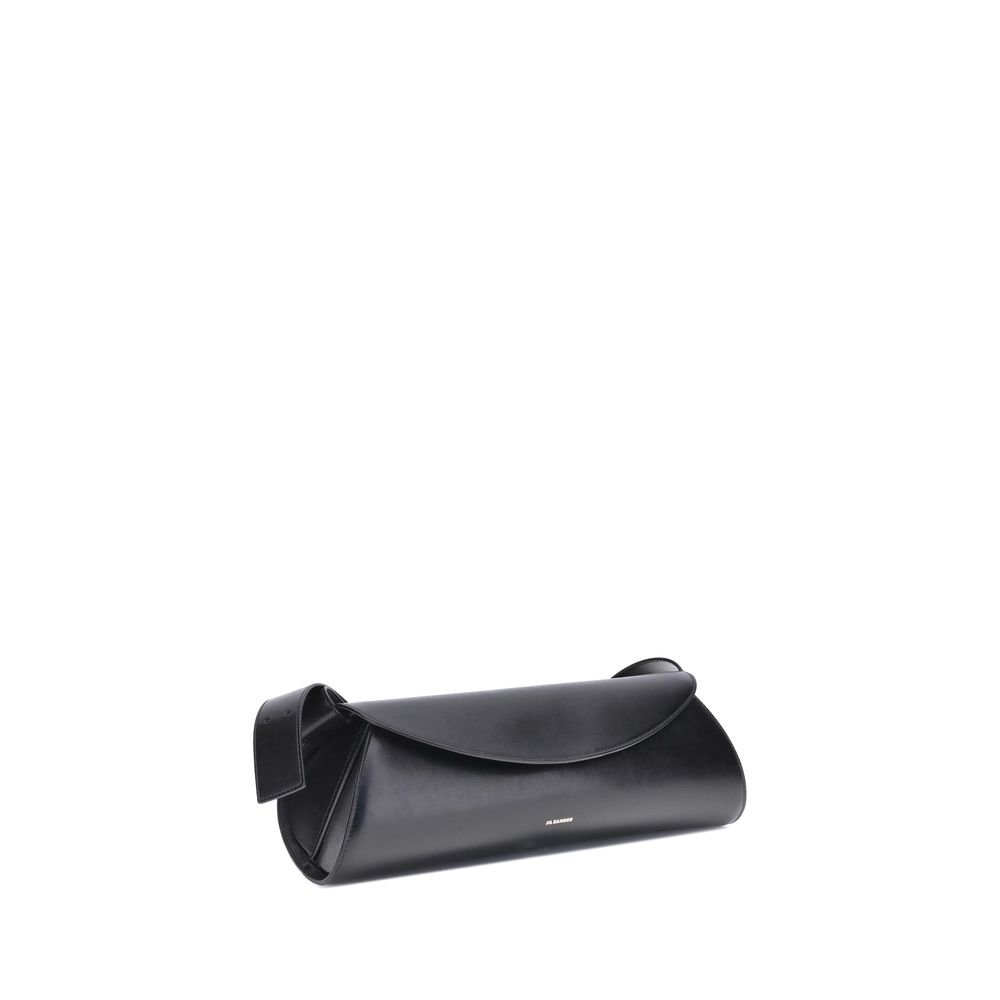 Jil Sander Black Calf Leather Bos Taurus Shoulder Bag Jil Sander