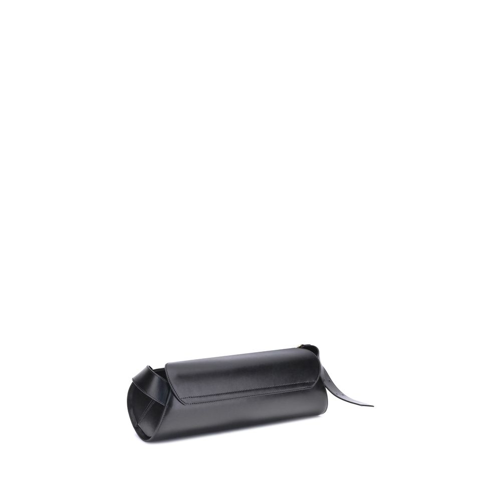 Jil Sander Black Calf Leather Bos Taurus Shoulder Bag Jil Sander