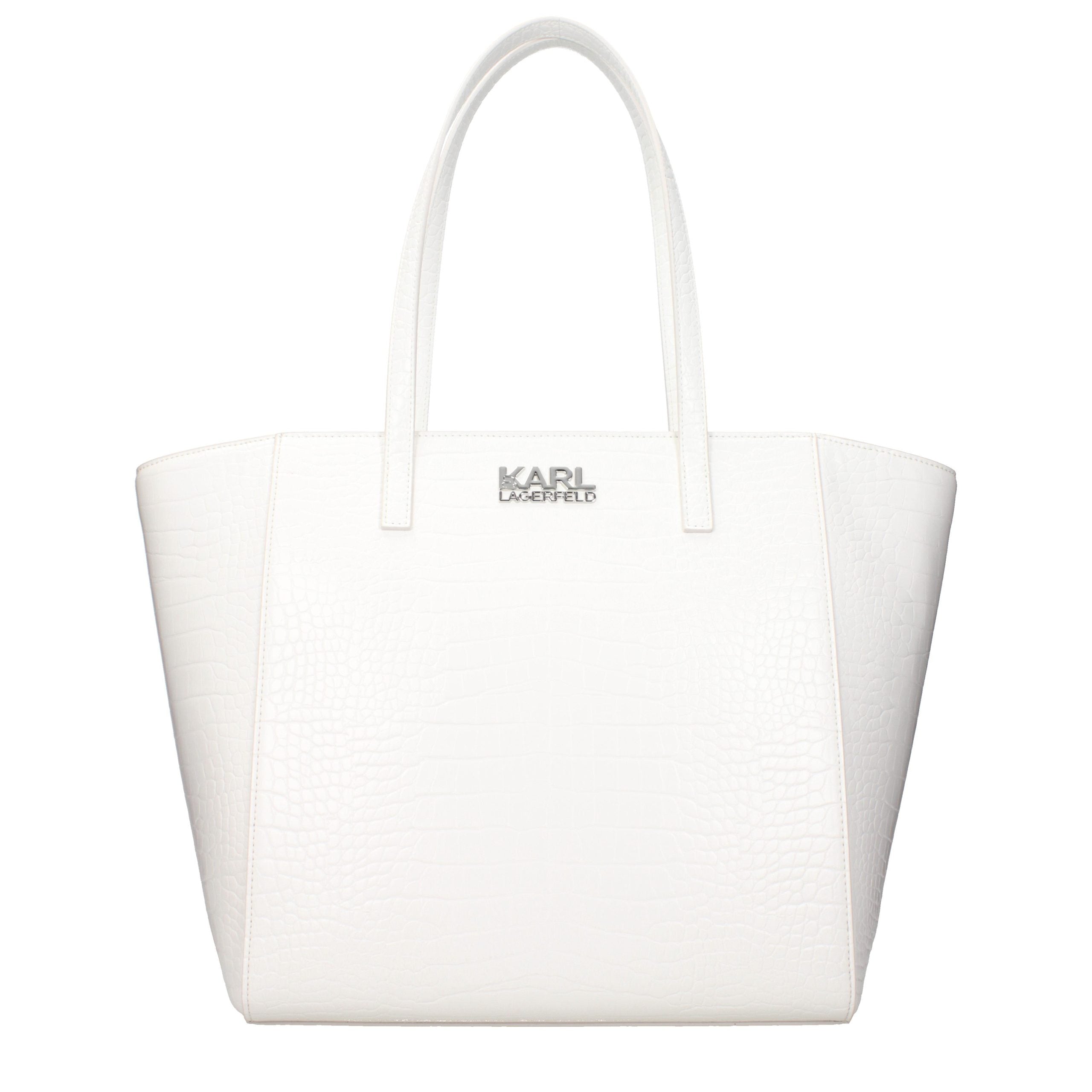 Karl Lagerfeld White Polyethylene Shoulder Bag Karl Lagerfeld