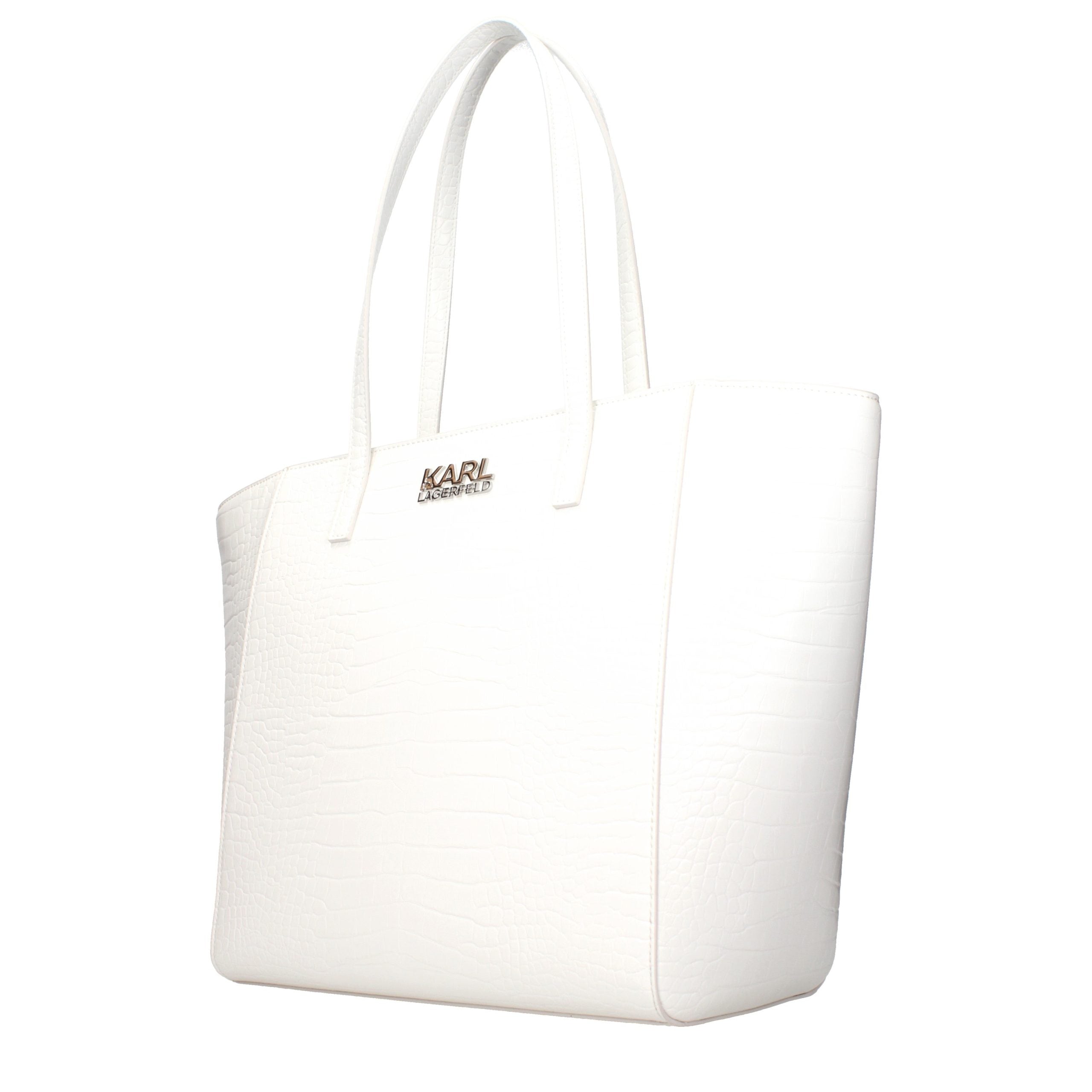 Karl Lagerfeld White Polyethylene Shoulder Bag Karl Lagerfeld