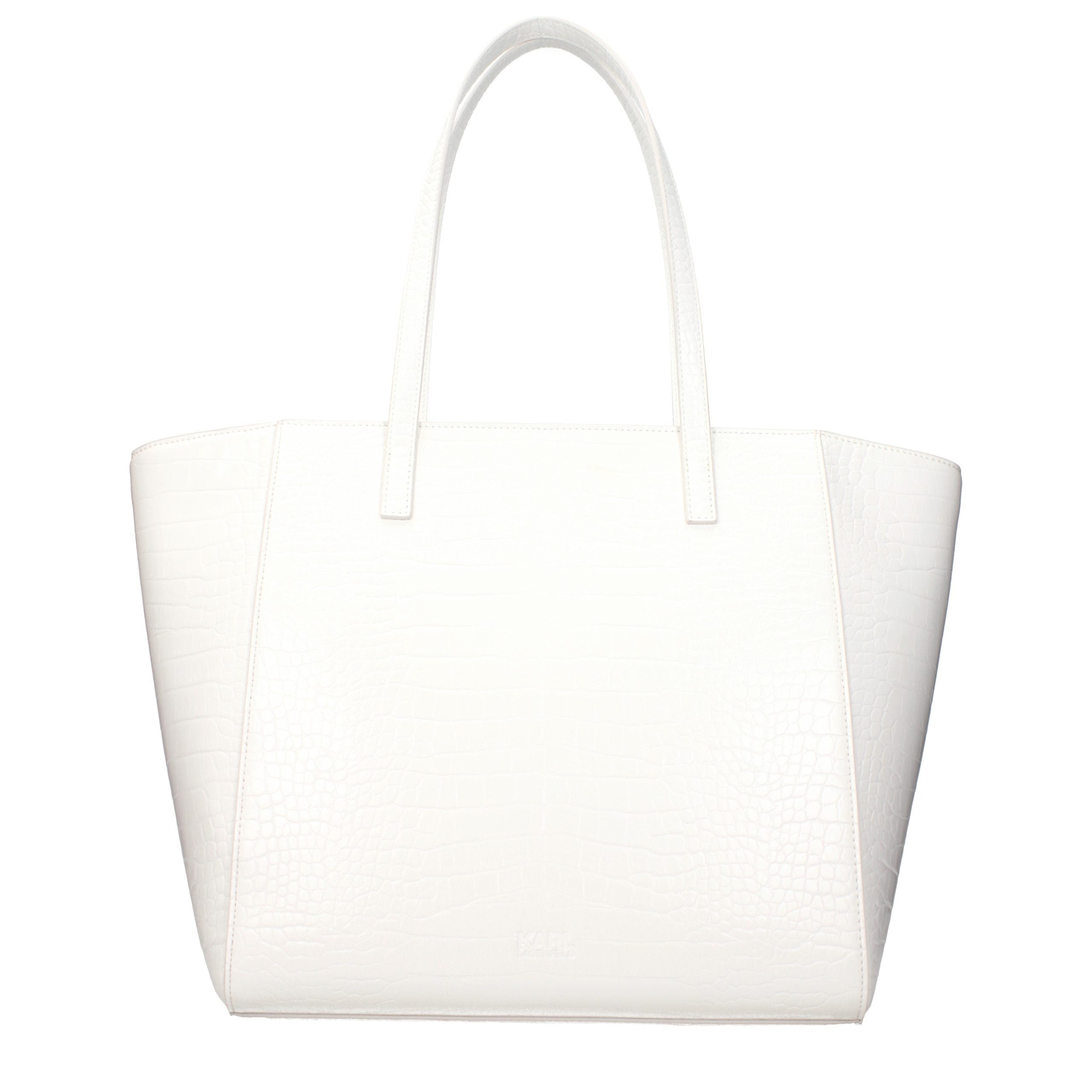 Karl Lagerfeld White Polyethylene Shoulder Bag Karl Lagerfeld