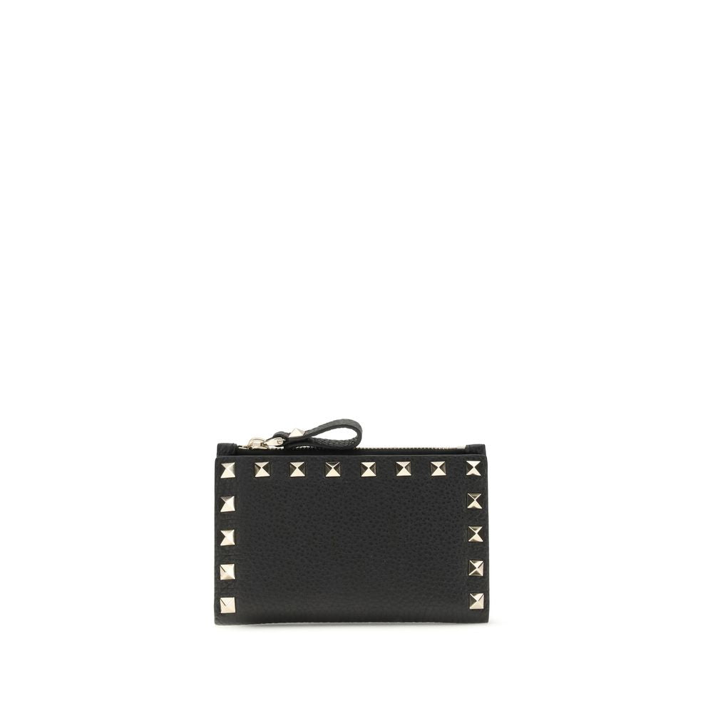 Valentino Garavani Black Calf Leather Bos Taurus Wallet