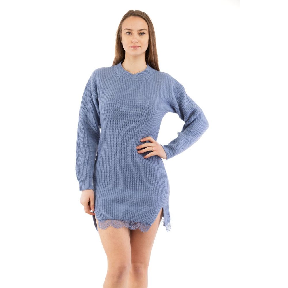 Moschino Purple Wool Casual Dress Moschino
