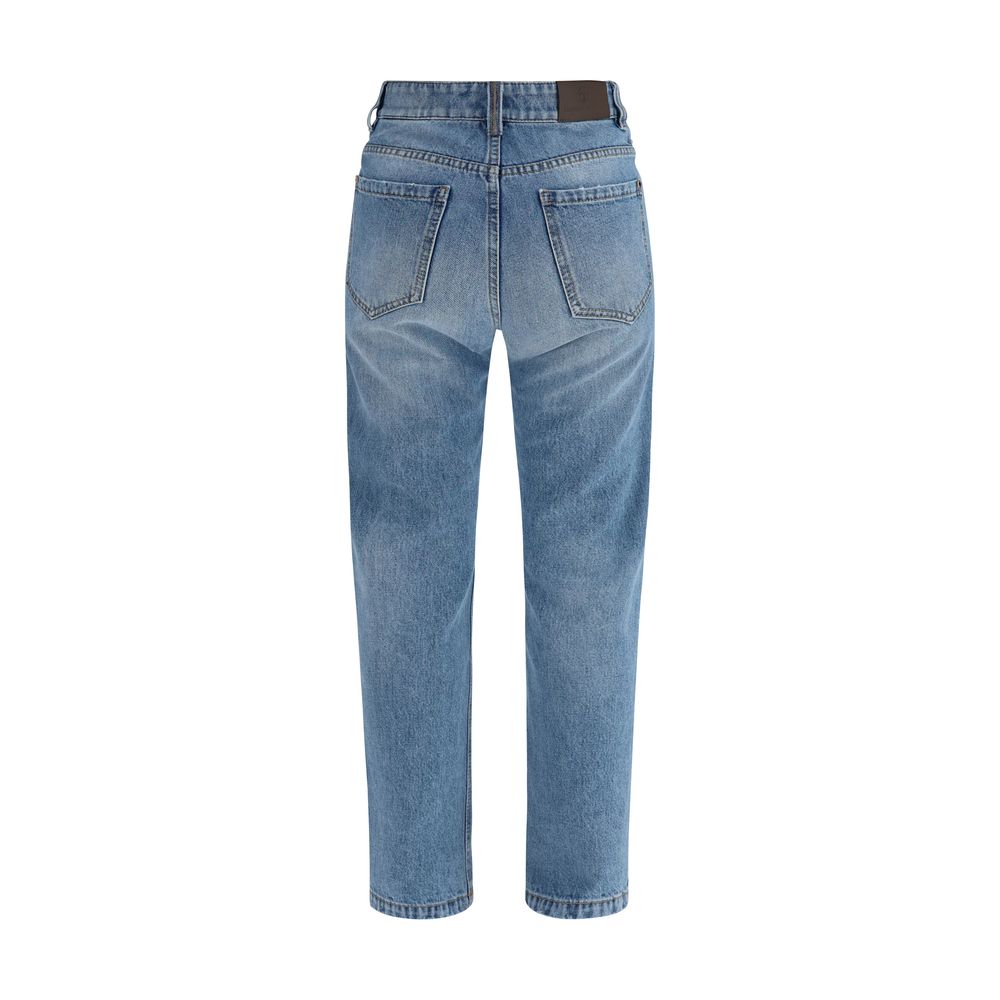 Brunello Cucinelli Blue Cotton Jeans Denim Brunello Cucinelli