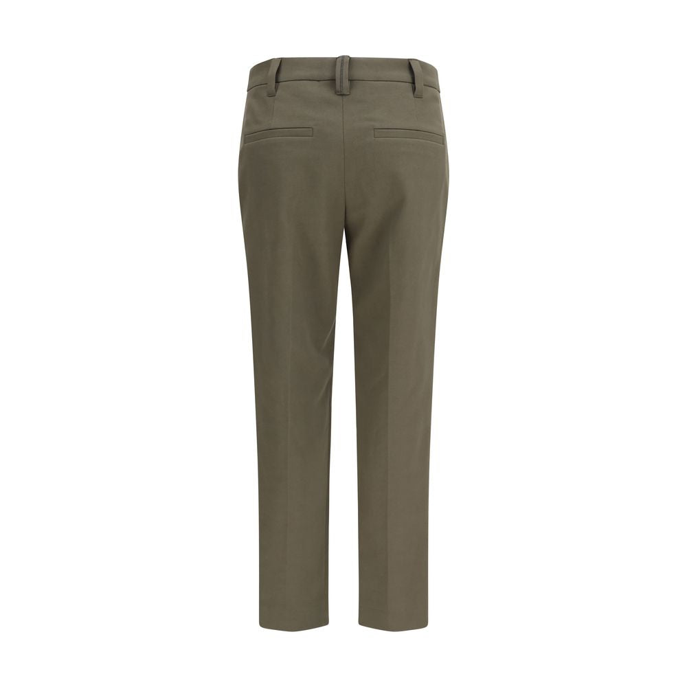 Brunello Cucinelli Bicolor Cotton Dress Pants Brunello Cucinelli