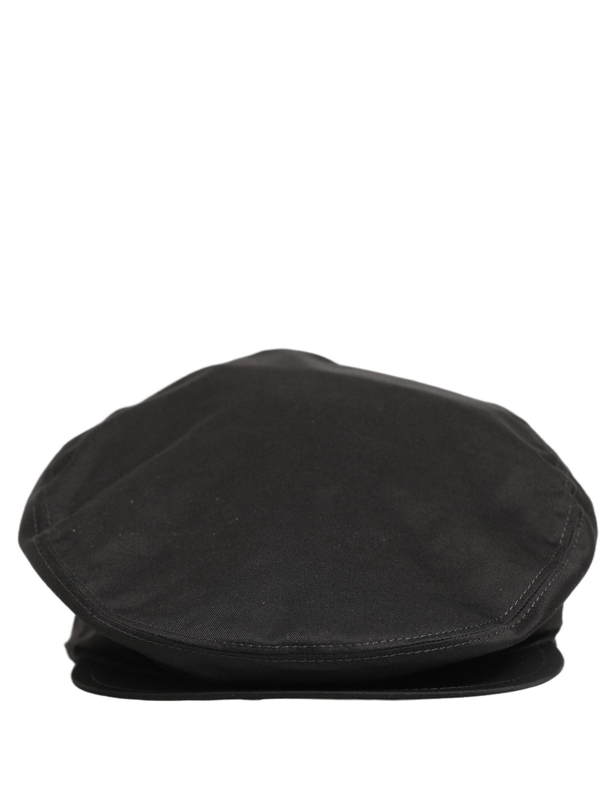 Dolce & Gabbana Men Black Cotton Stretch Newsboy Cloth Capello Hat Dolce & Gabbana