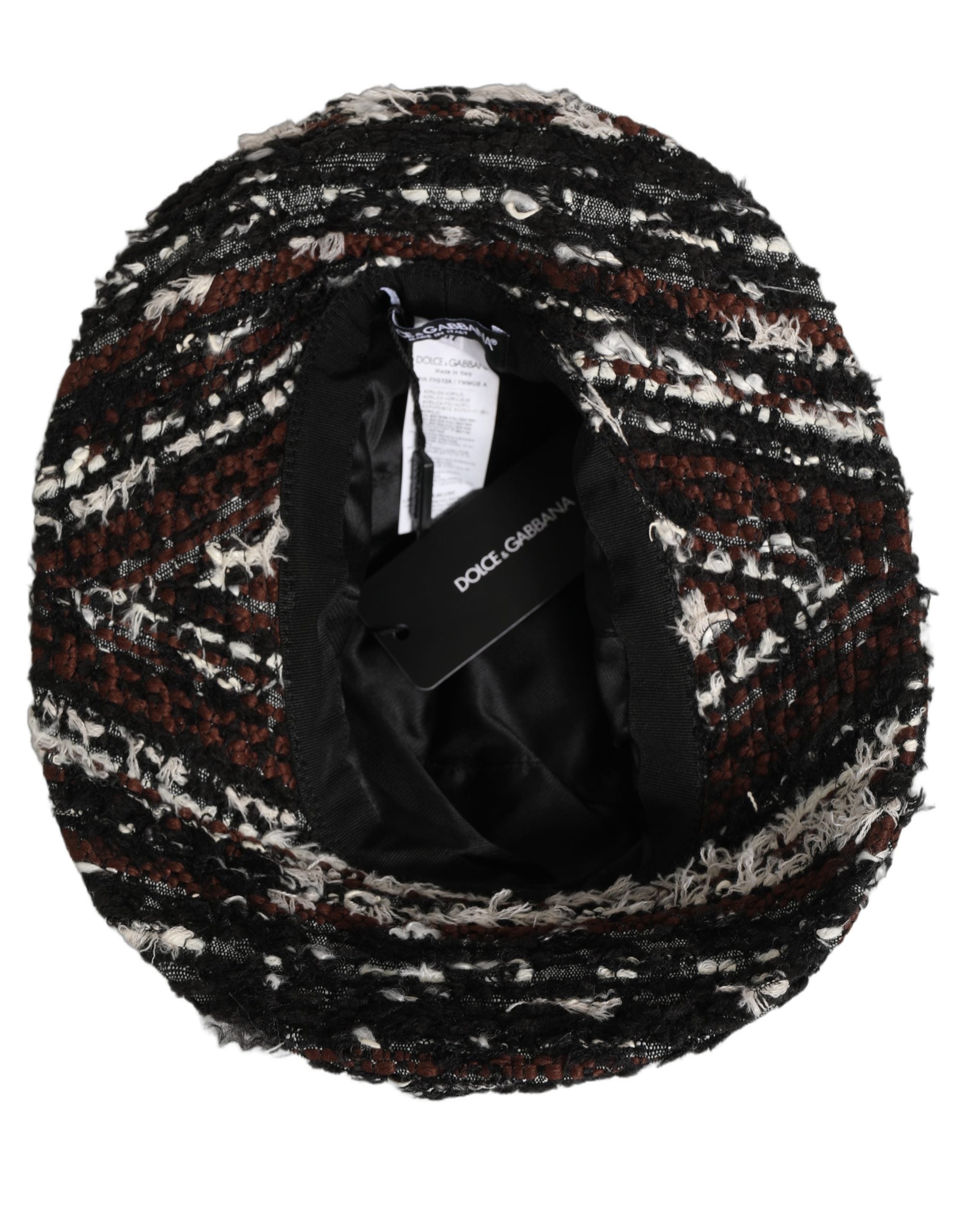 Dolce & Gabbana Women Multicolor Acrylic Tweed Bucket Capello Hat Dolce & Gabbana