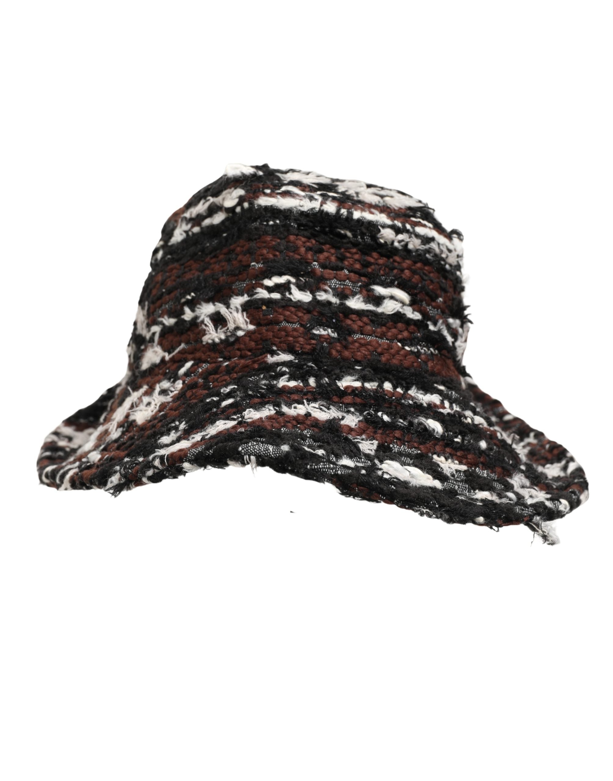 Dolce & Gabbana Women Multicolor Acrylic Tweed Bucket Capello Hat Dolce & Gabbana