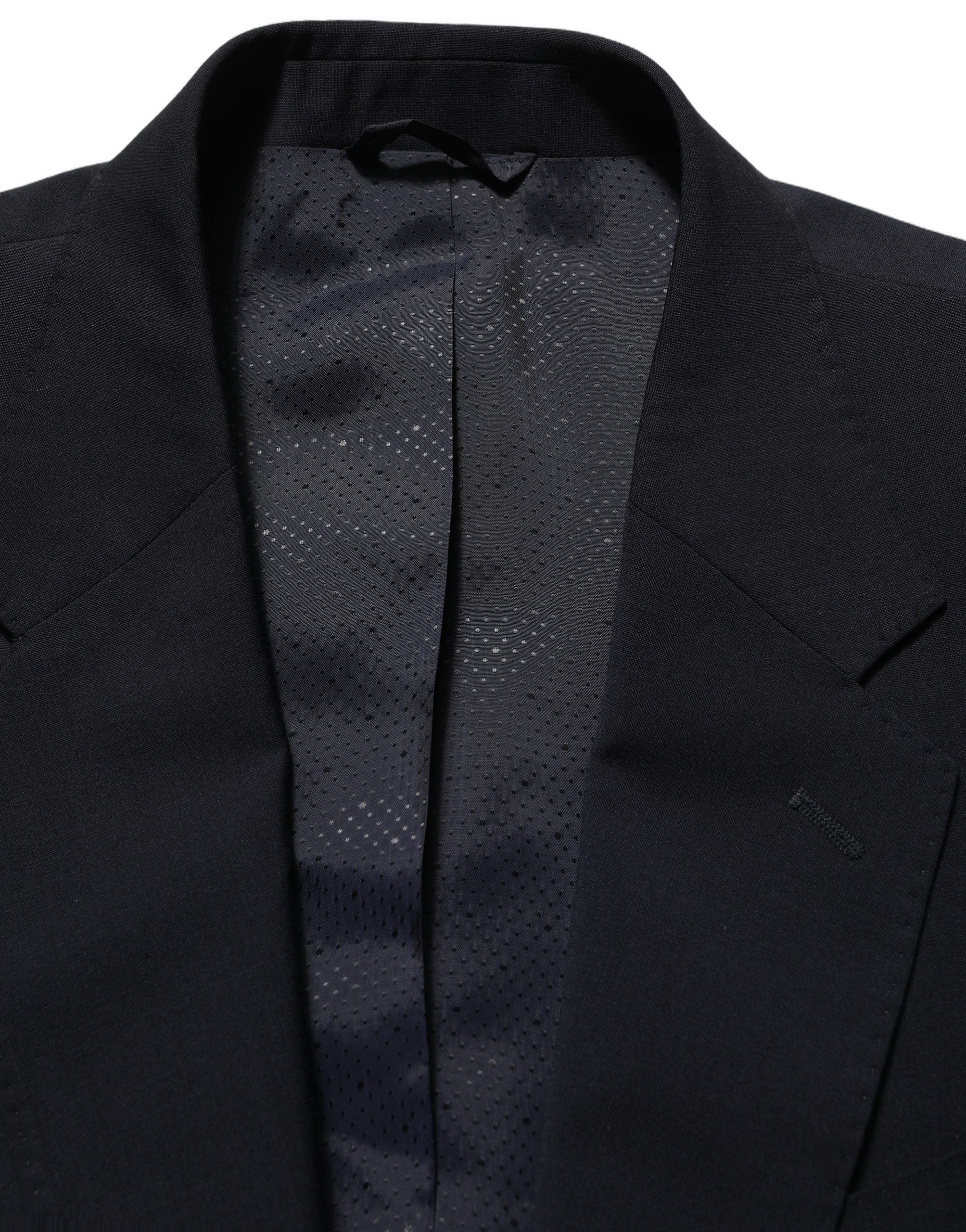 Dolce & Gabbana Black Wool Single Breasted Men Blazer Jacket Dolce & Gabbana
