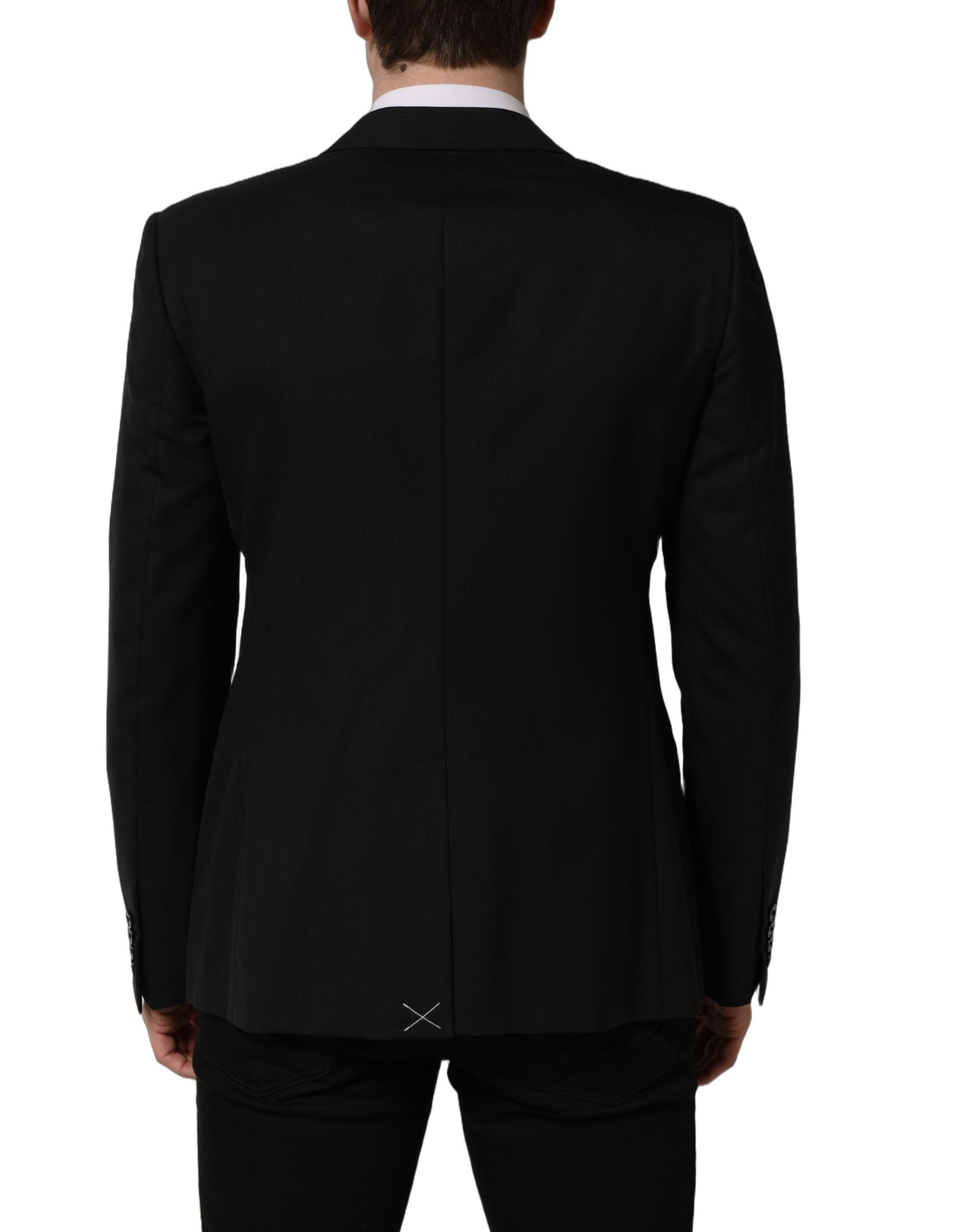Dolce & Gabbana Black Wool Single Breasted Blazer Jacket Dolce & Gabbana