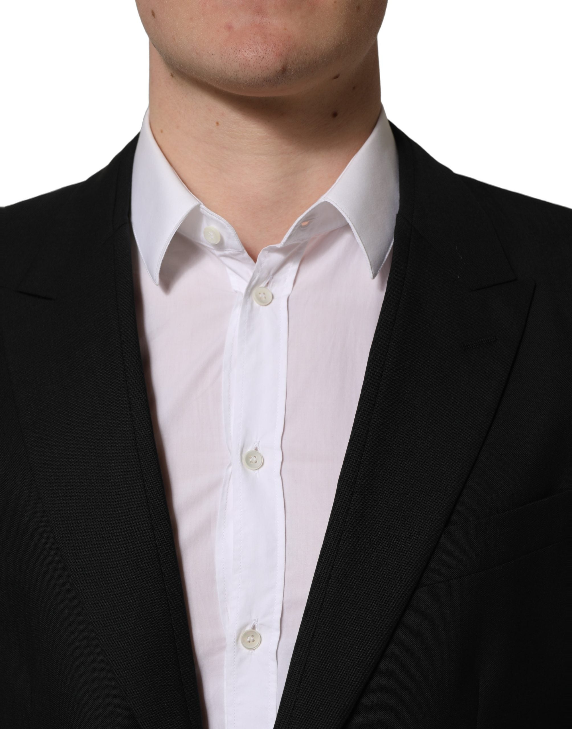 Dolce & Gabbana Black Wool Single Breasted Blazer Jacket Dolce & Gabbana
