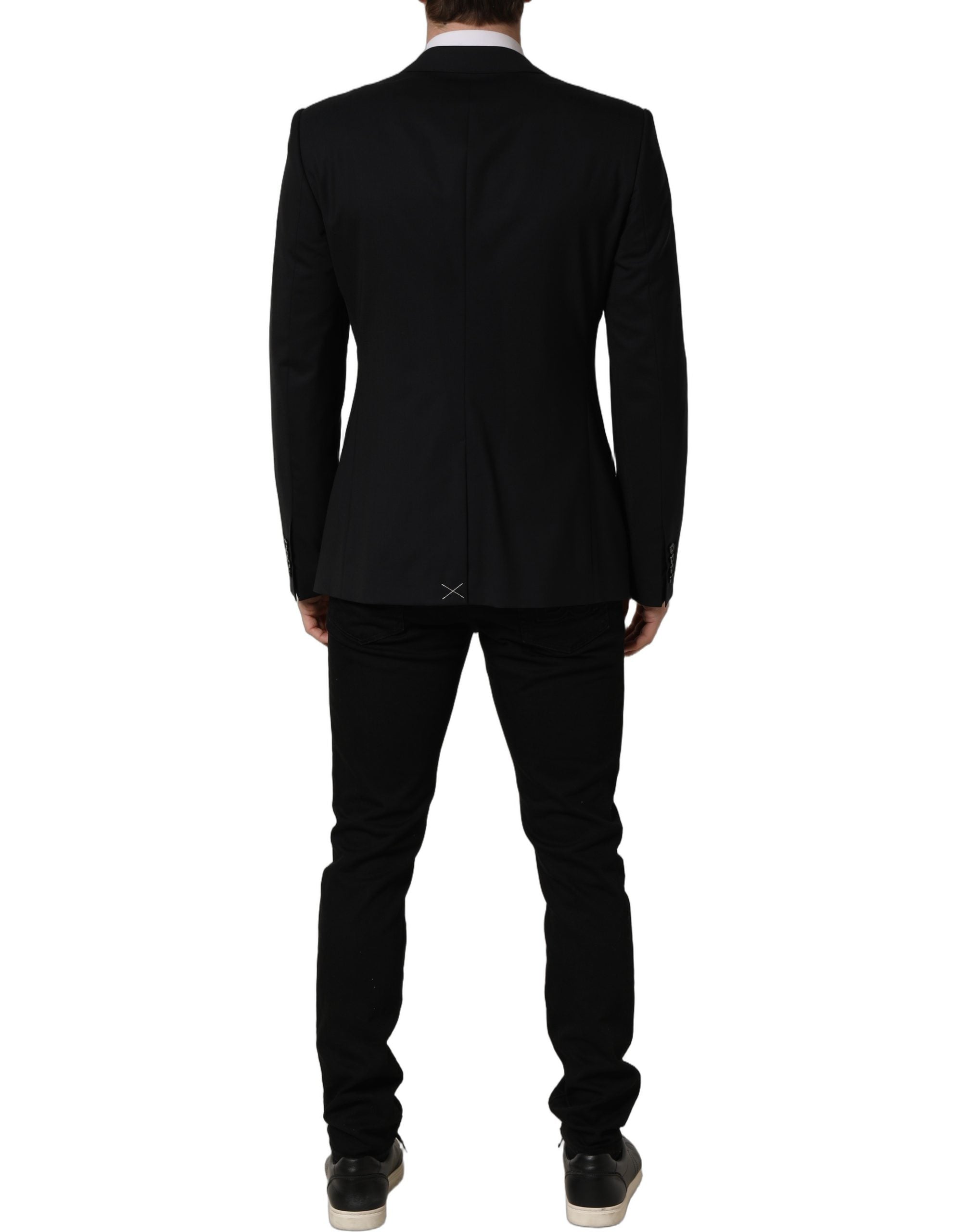 Dolce & Gabbana Black Wool Single Breasted Blazer Jacket Dolce & Gabbana