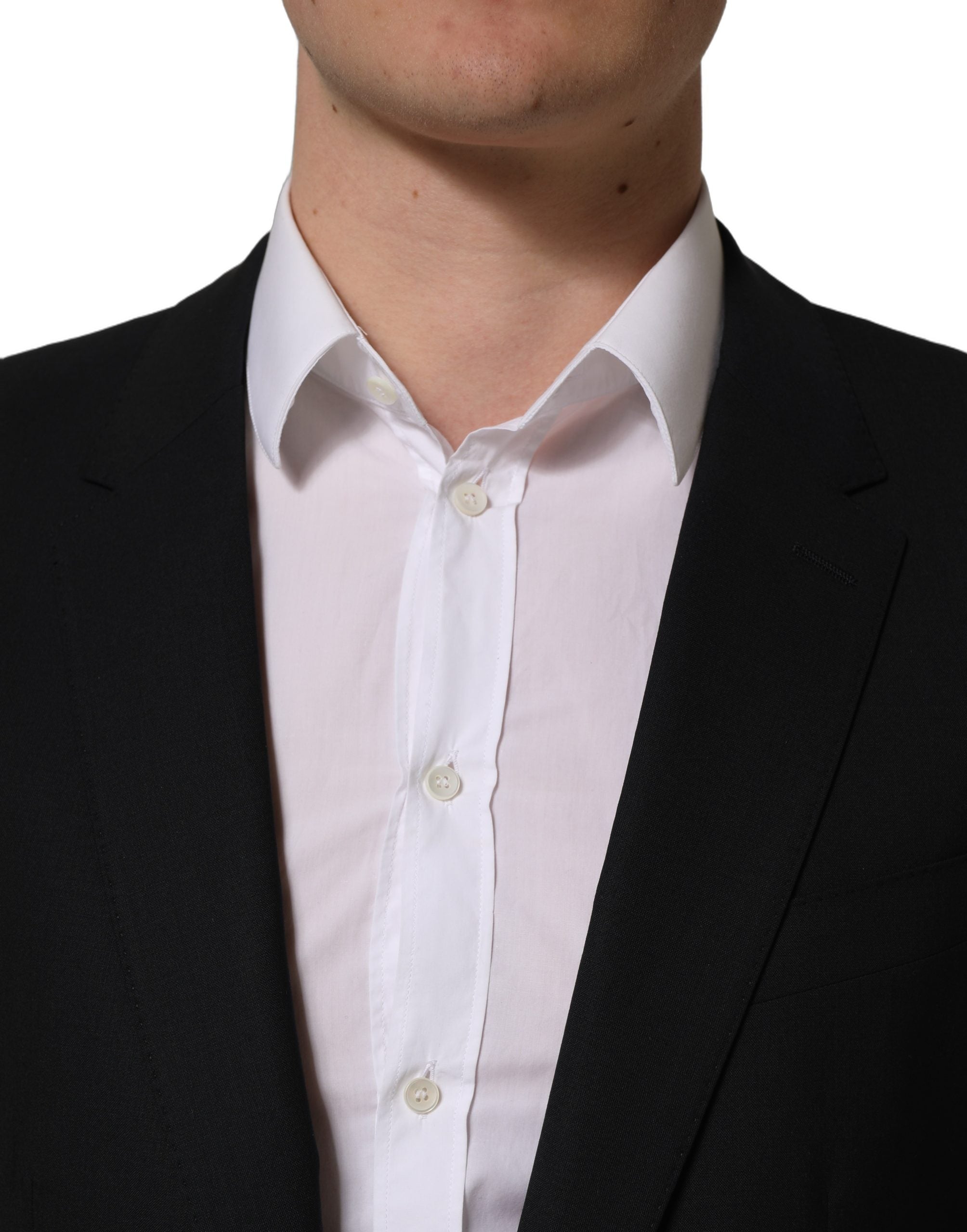 Dolce & Gabbana Black Wool Single Breasted Blazer Jacket Dolce & Gabbana