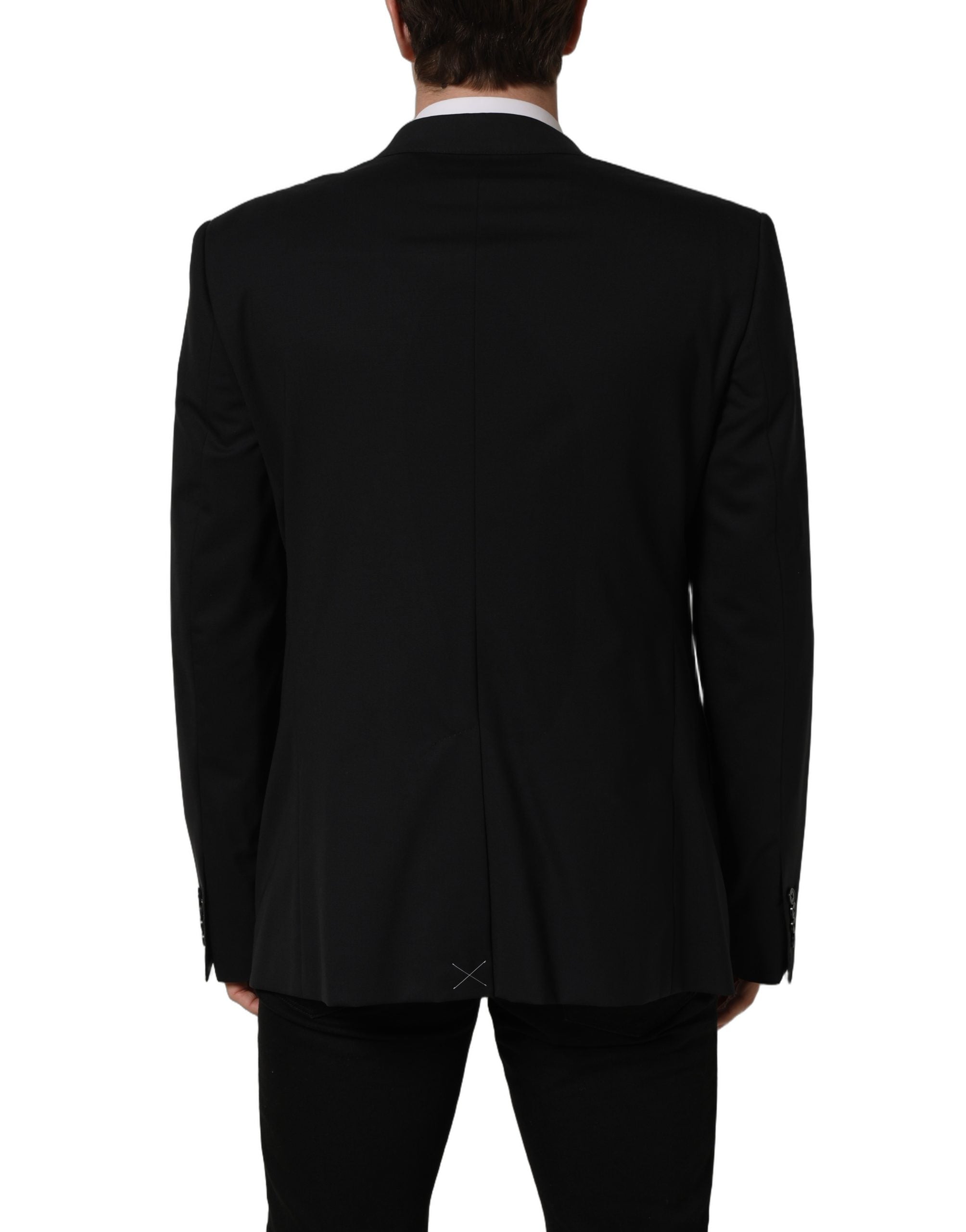 Dolce & Gabbana Black Wool Single Breasted Blazer Jacket Dolce & Gabbana