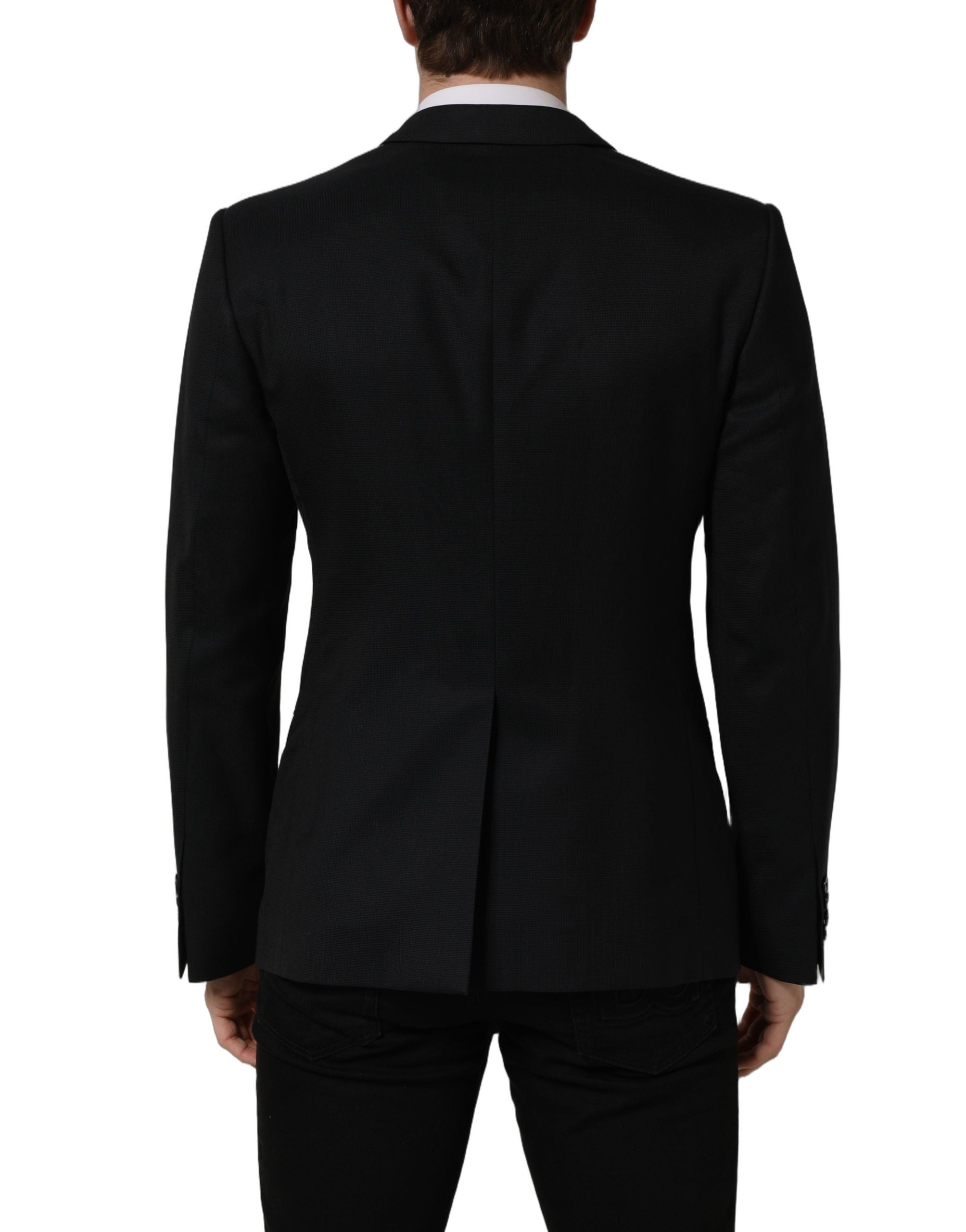 Dolce & Gabbana Black Wool Single Breasted Blazer Jacket Dolce & Gabbana