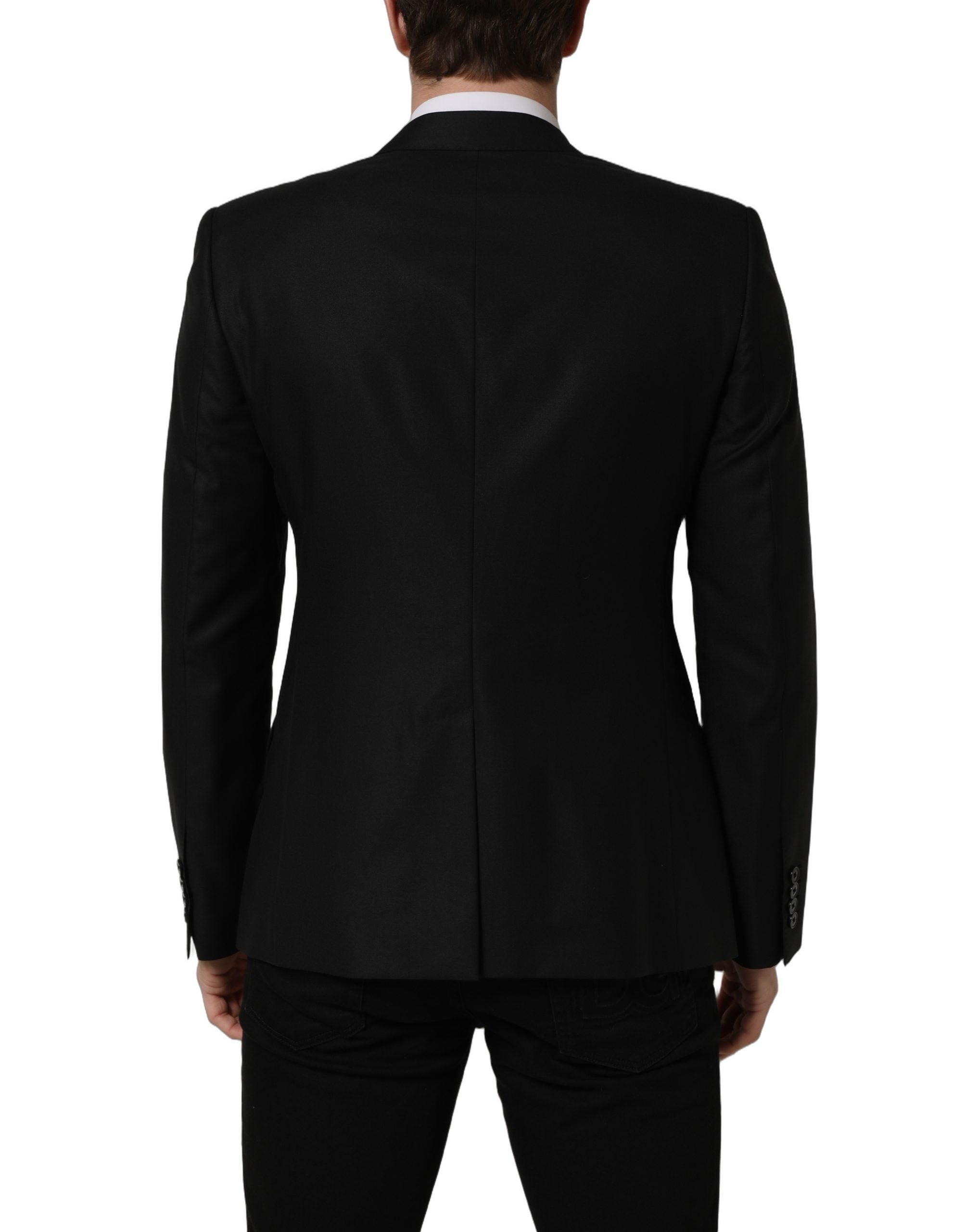 Dolce & Gabbana Black Wool Single Breasted Blazer Jacket Dolce & Gabbana