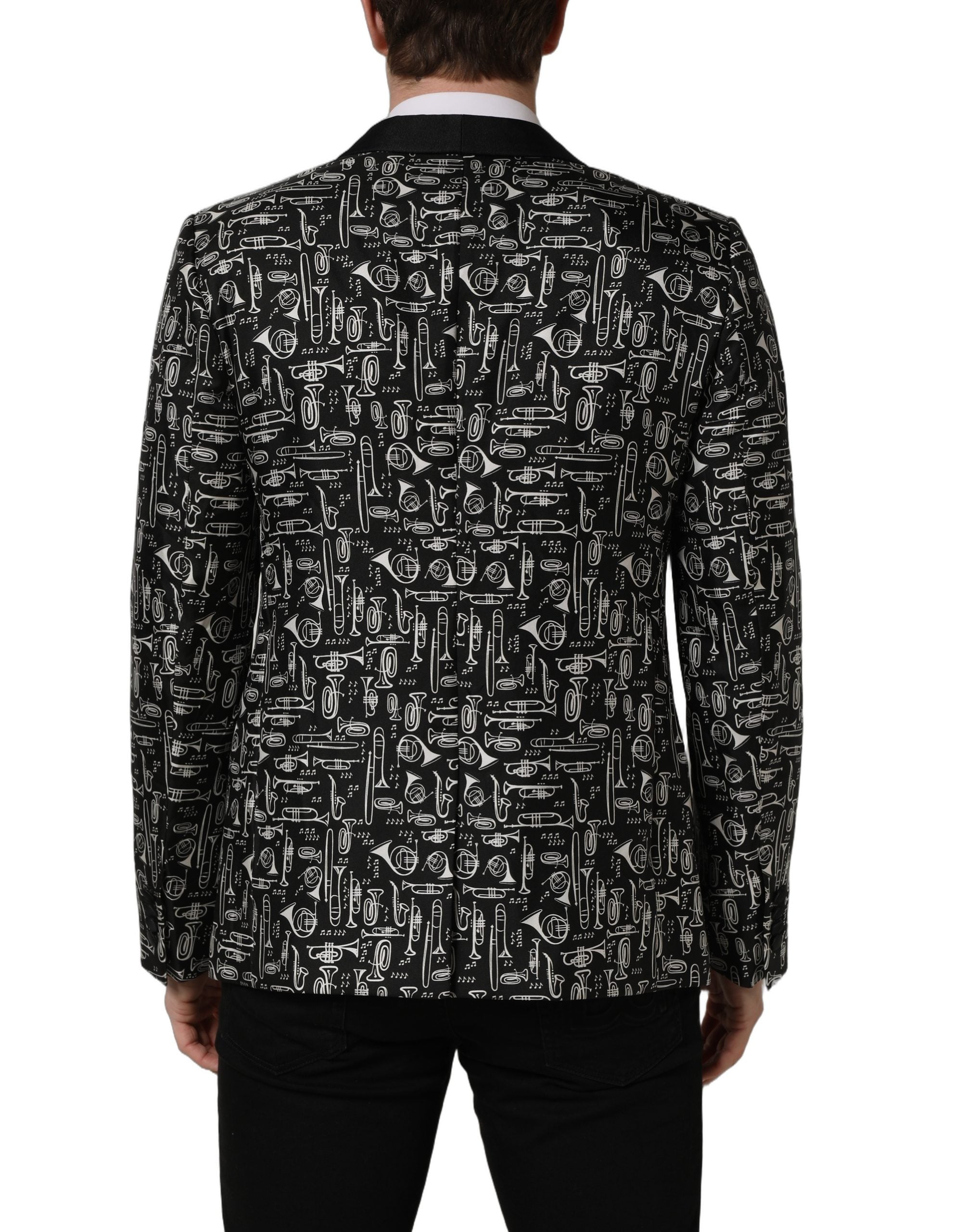 Dolce & Gabbana Black Crystal Embellished Coat Blazer Jacket Dolce & Gabbana
