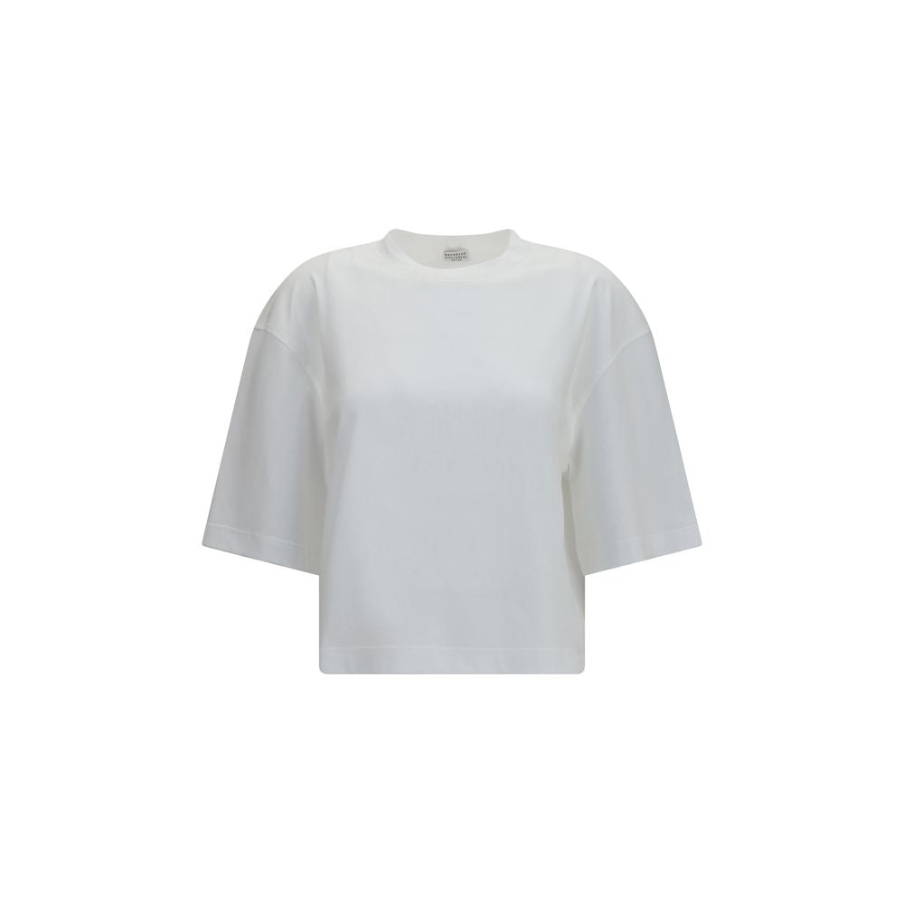 Brunello Cucinelli White Cotton T-Shirt Brunello Cucinelli