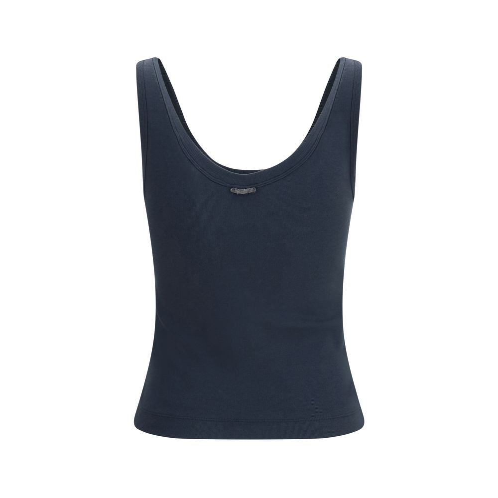 Brunello Cucinelli Blue Cotton T-Shirt Brunello Cucinelli