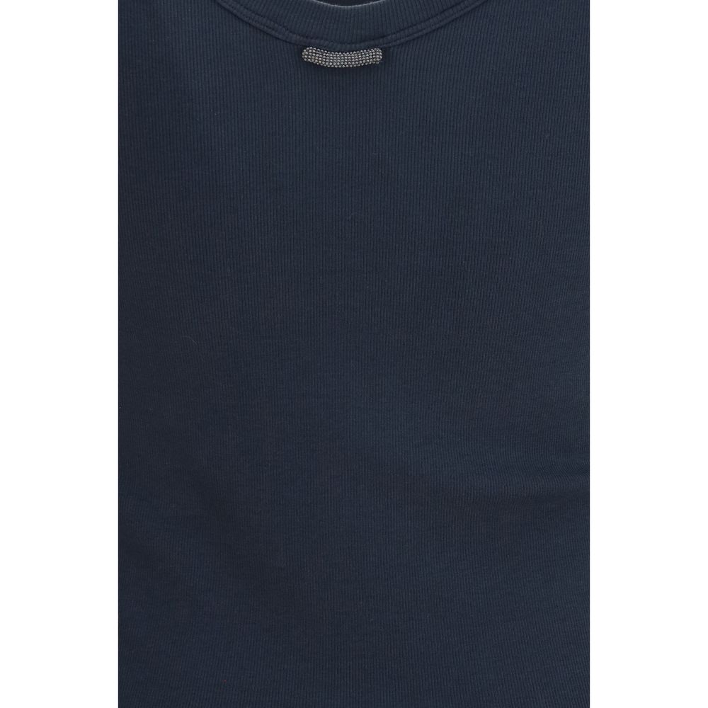 Brunello Cucinelli Blue Cotton T-Shirt Brunello Cucinelli