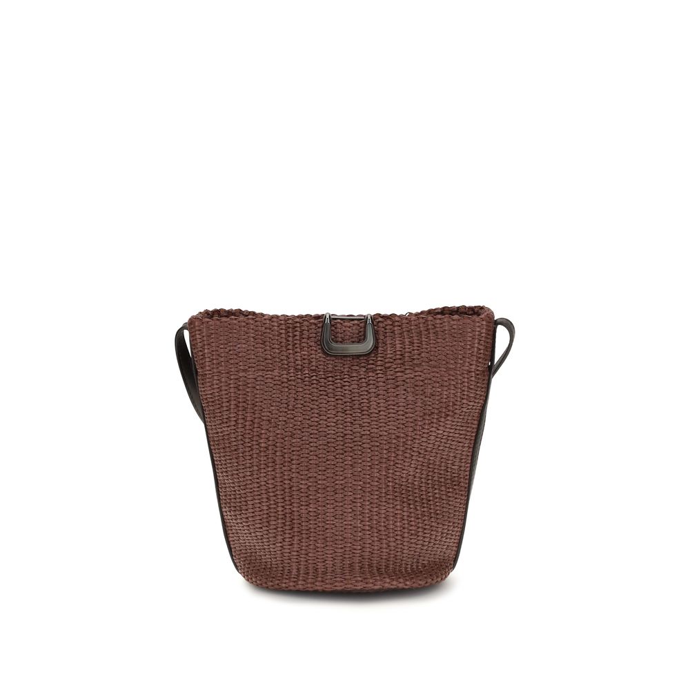 Brunello Cucinelli Bordeaux Cotton Backet Bag Brunello Cucinelli
