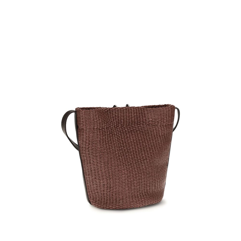 Brunello Cucinelli Bordeaux Cotton Backet Bag Brunello Cucinelli