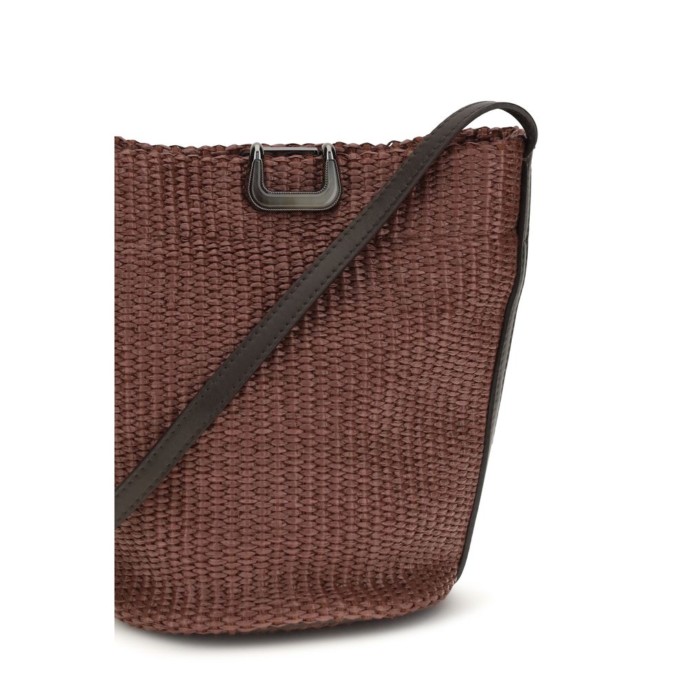 Brunello Cucinelli Bordeaux Cotton Backet Bag Brunello Cucinelli