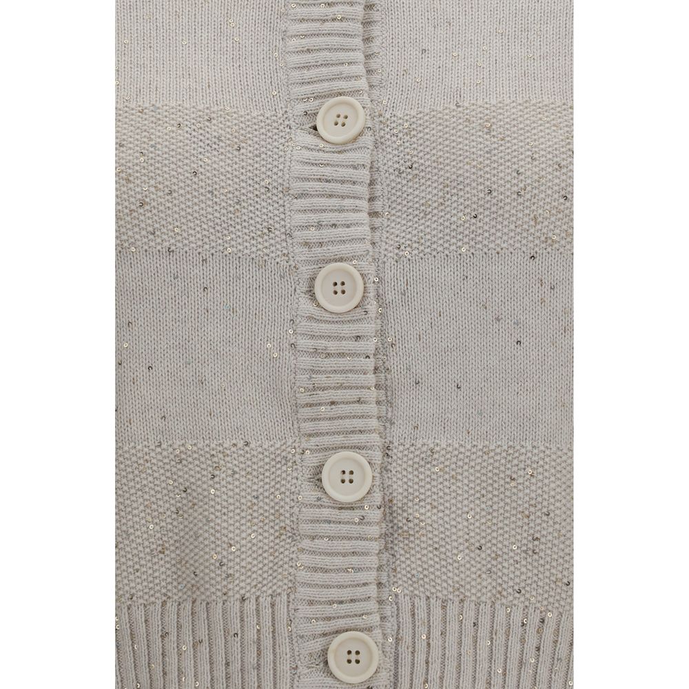 Brunello Cucinelli Beige Cotton Sweatshirt Brunello Cucinelli