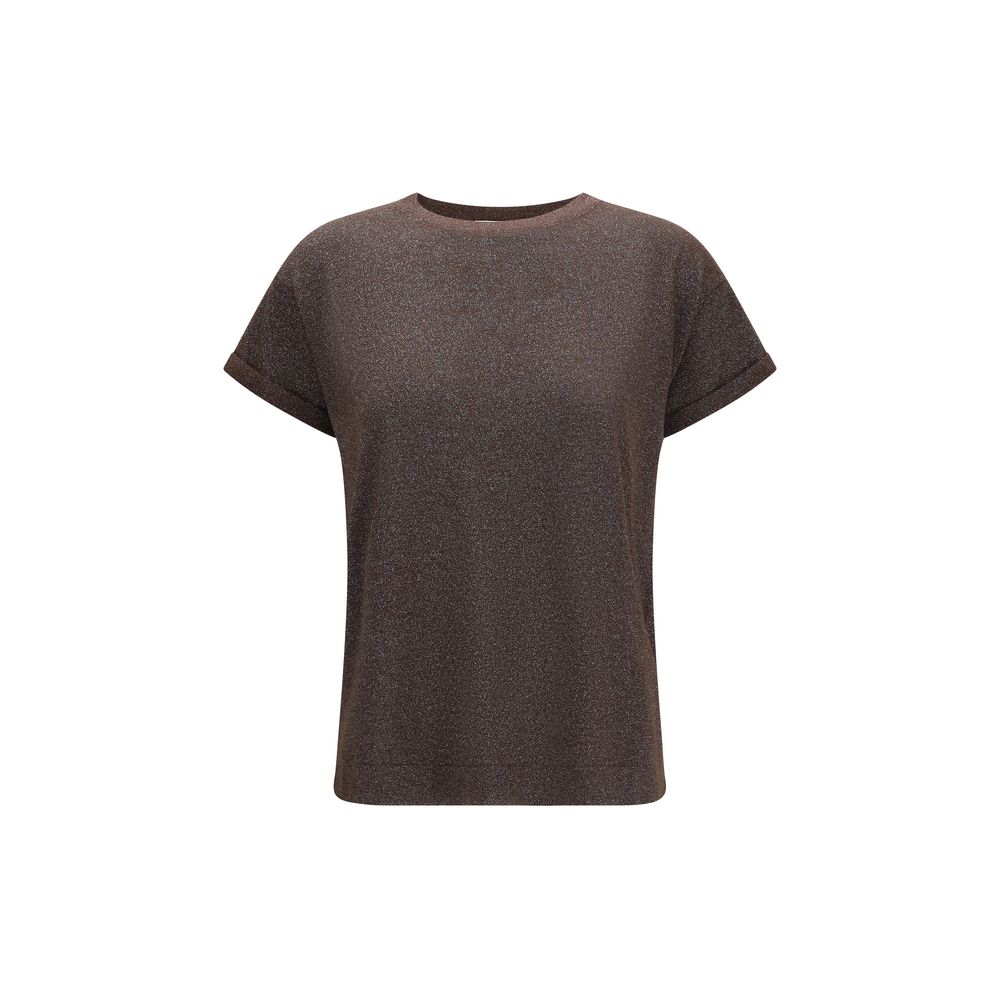 Brunello Cucinelli Brown Nylon T-Shirt Brunello Cucinelli