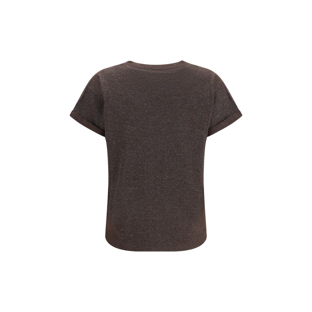 Brunello Cucinelli Brown Nylon T-Shirt Brunello Cucinelli