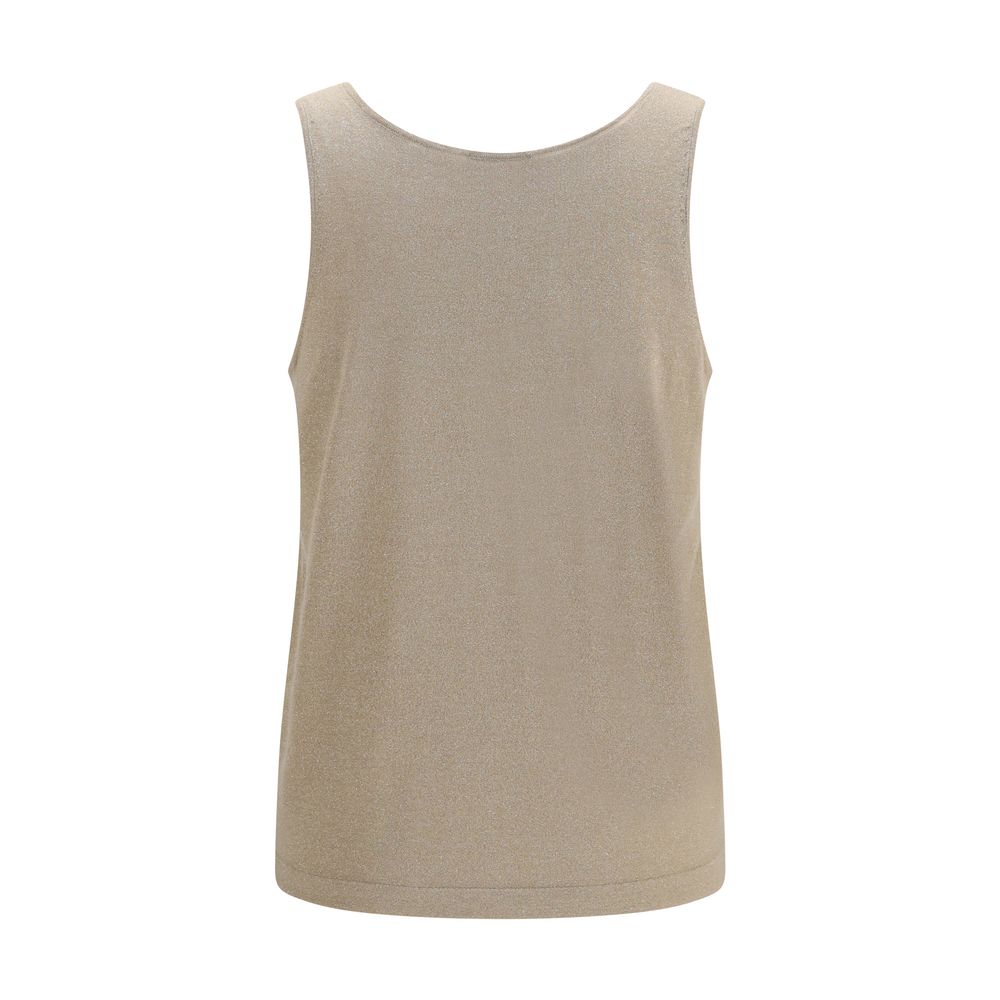 Brunello Cucinelli Beige Cashmere Tank Tops Brunello Cucinelli
