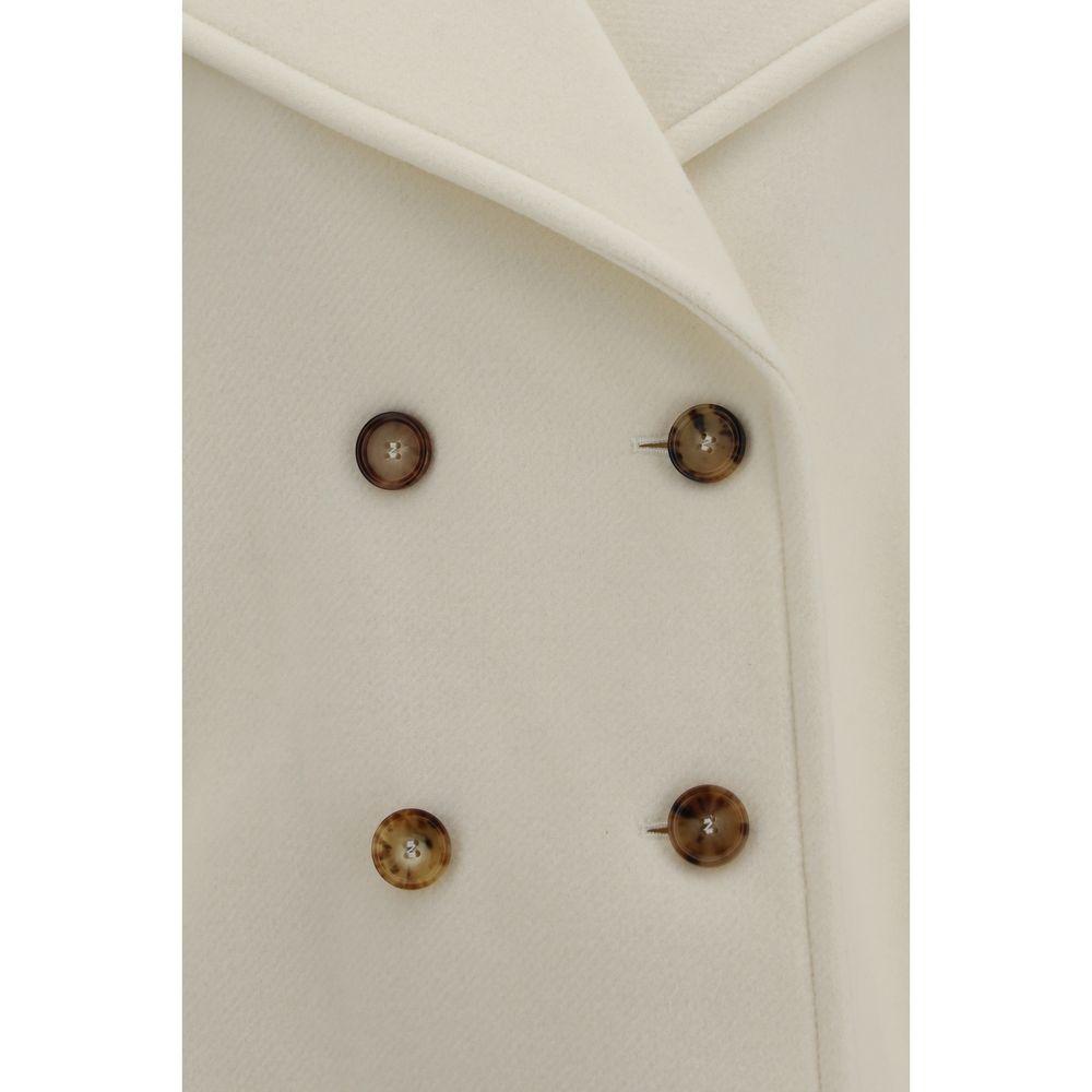 Chloé White Wool Oves Aries Coat Chloé