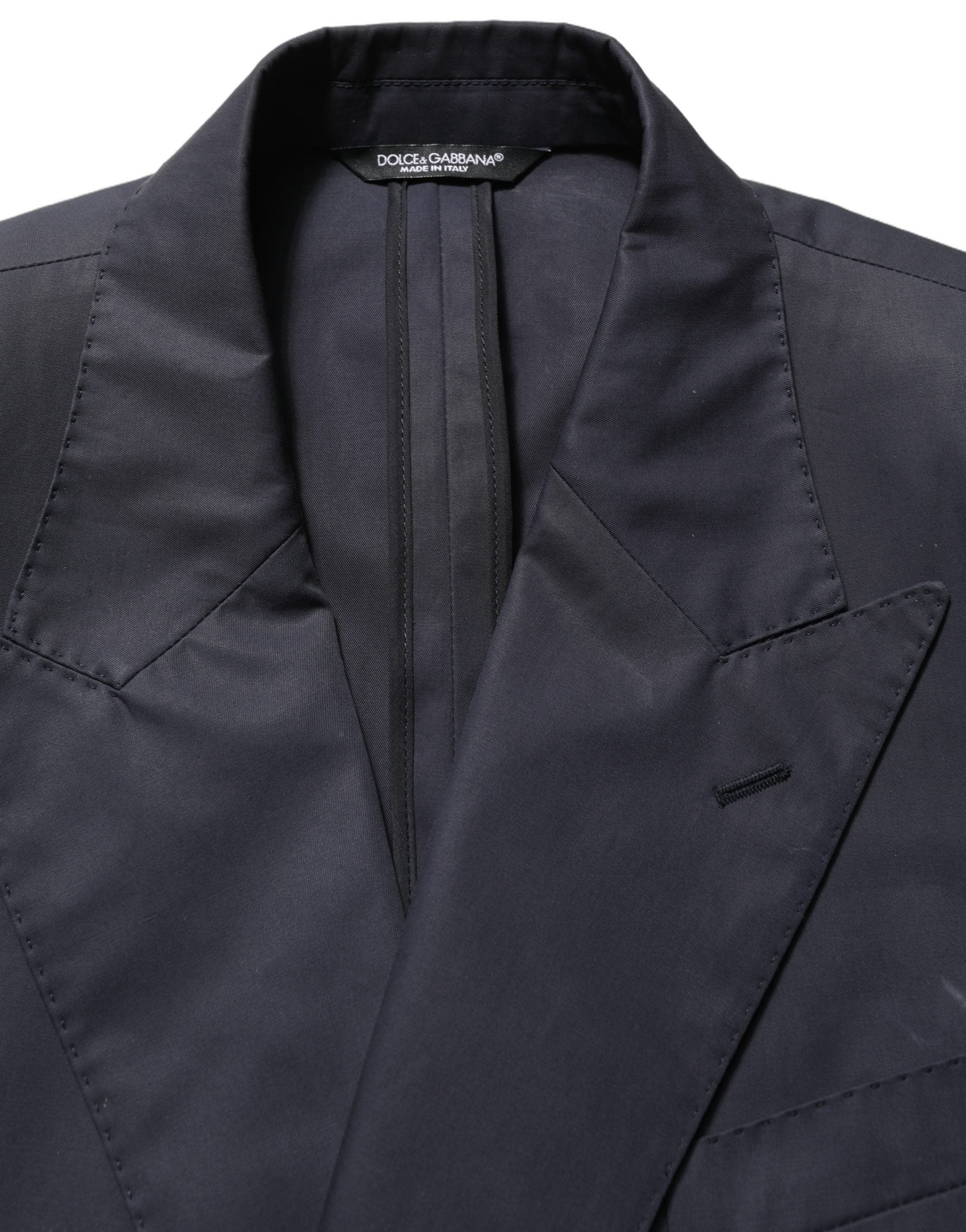 Dolce & Gabbana Blue Cotton Slim Fit Formal 2 Piece Men Suit Dolce & Gabbana