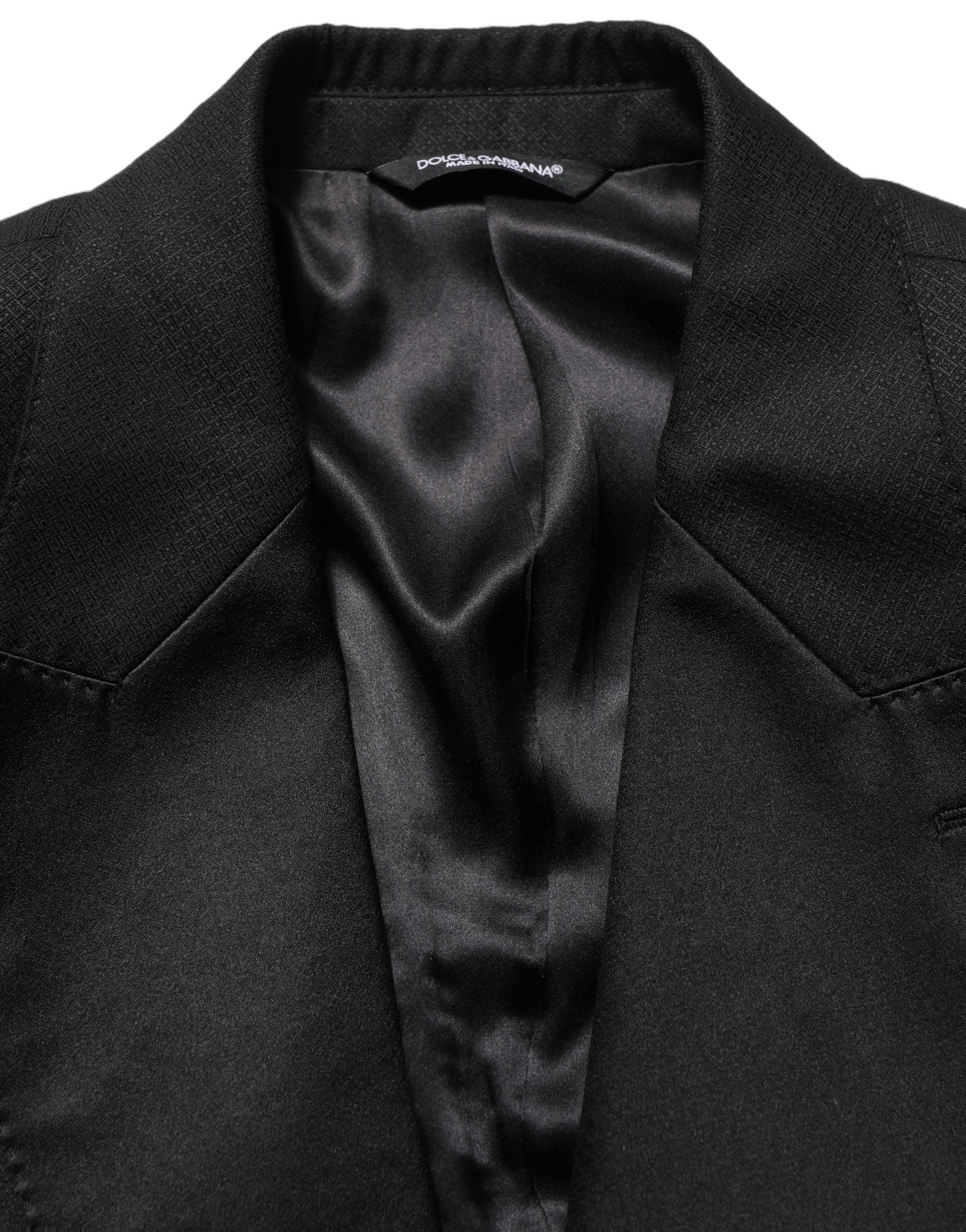 Dolce & Gabbana Black Wool Slim Fit Formal 2 Piece Men Suit Dolce & Gabbana